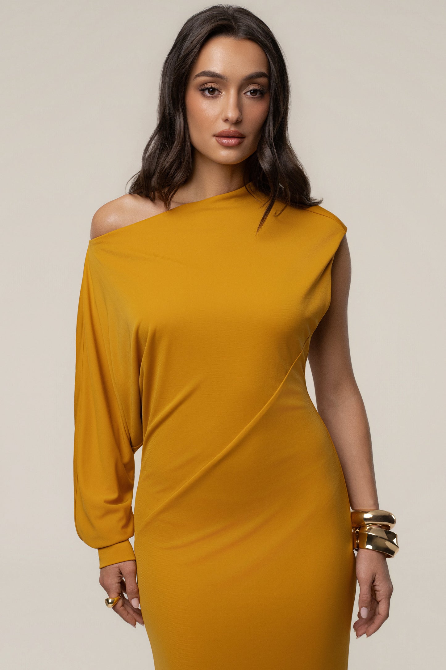 Yellow Winter Jewel Maxi Dress JLUXLABEL