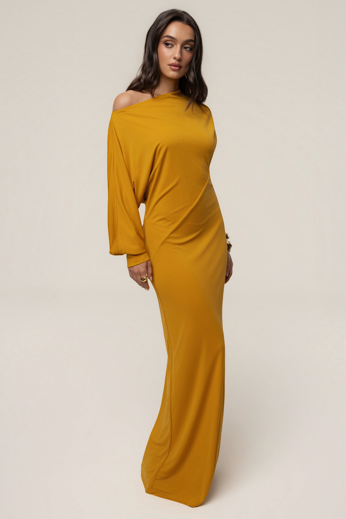 Yellow Winter Jewel Maxi Dress JLUXLABEL
