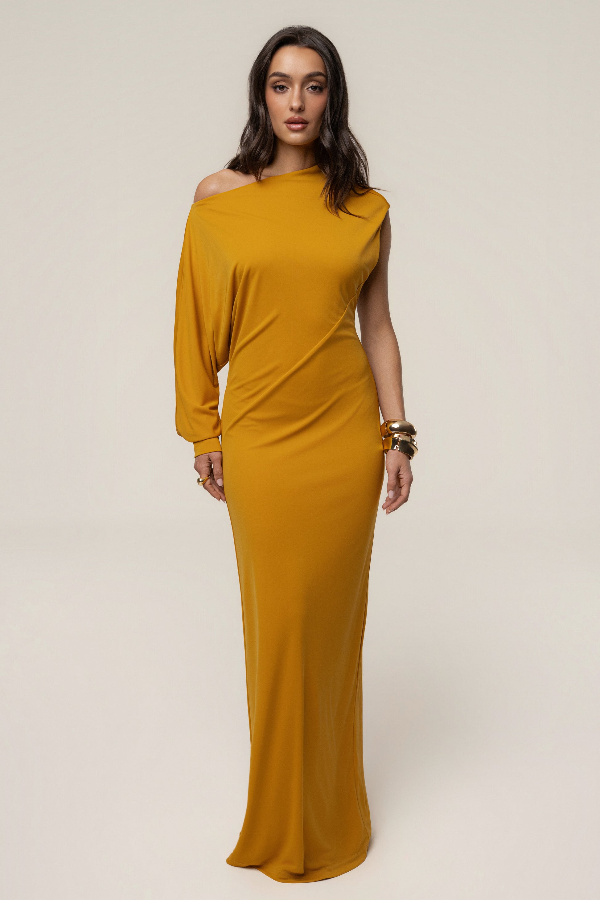 Yellow Winter Jewel Maxi Dress JLUXLABEL