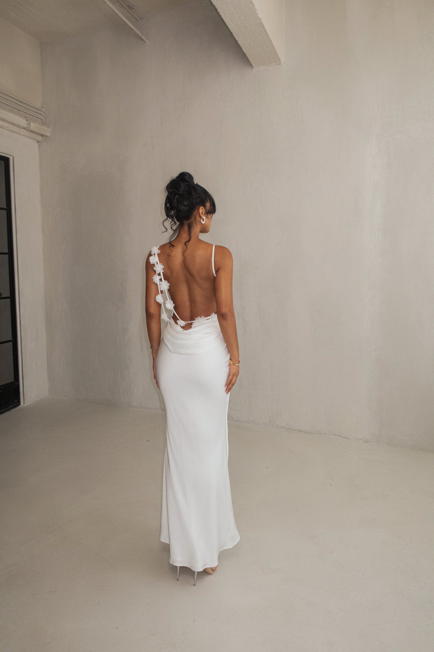PRE-ORDER Ivory Down The Aisle Satin Gown NEWFASHIONEDGE