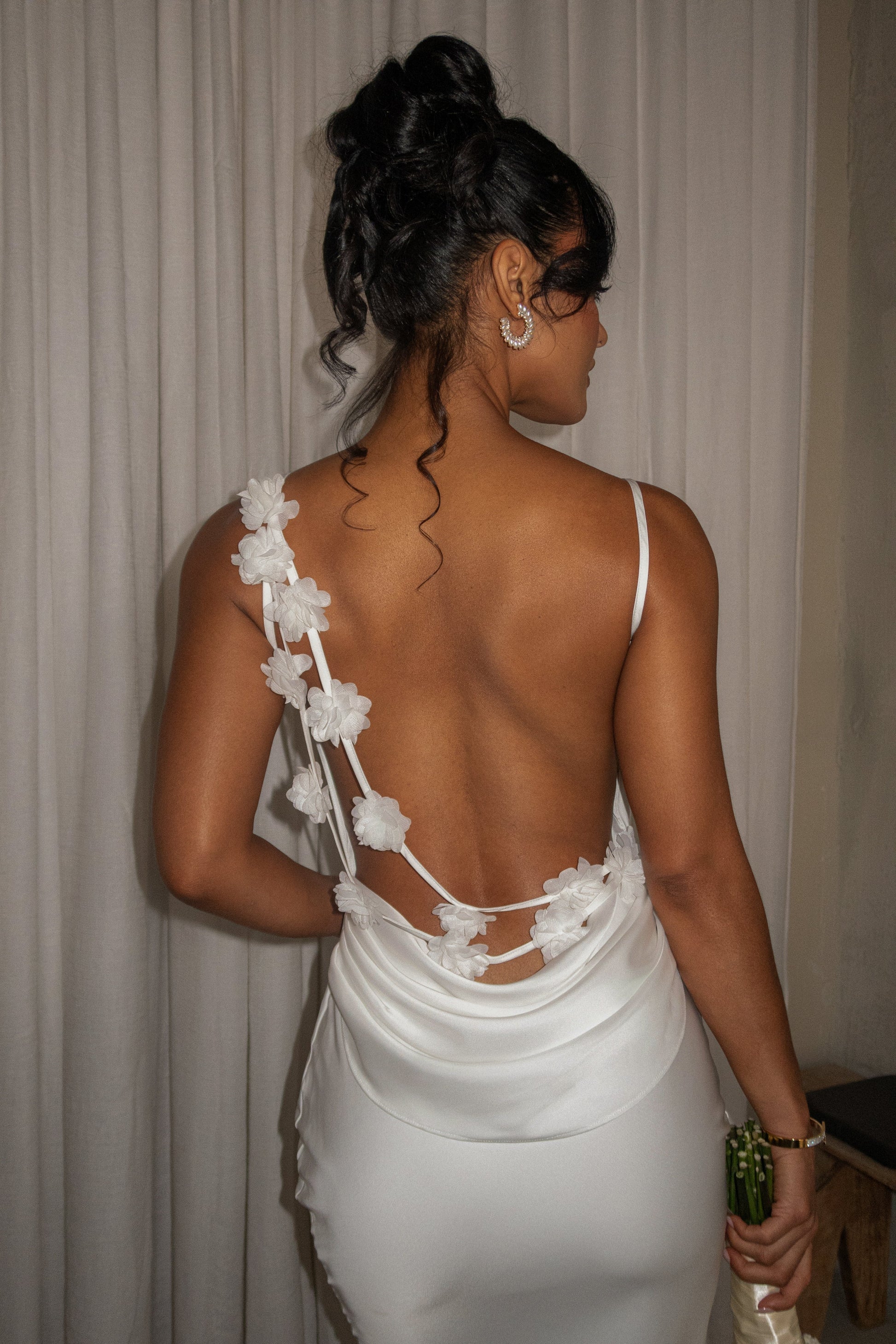 PRE-ORDER Ivory Down The Aisle Satin Gown NEWFASHIONEDGE