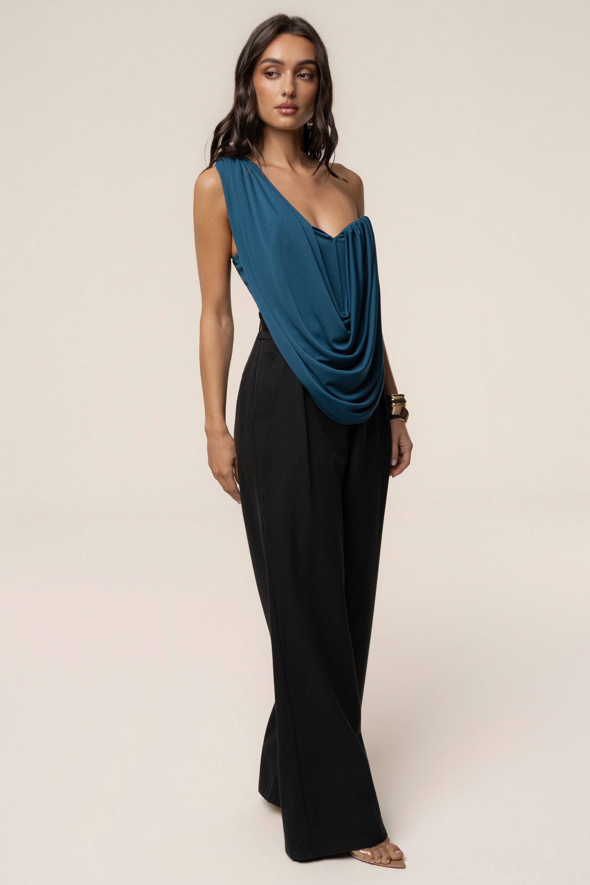 Dark Teal Night Bloom Bodysuit JLUXLABEL