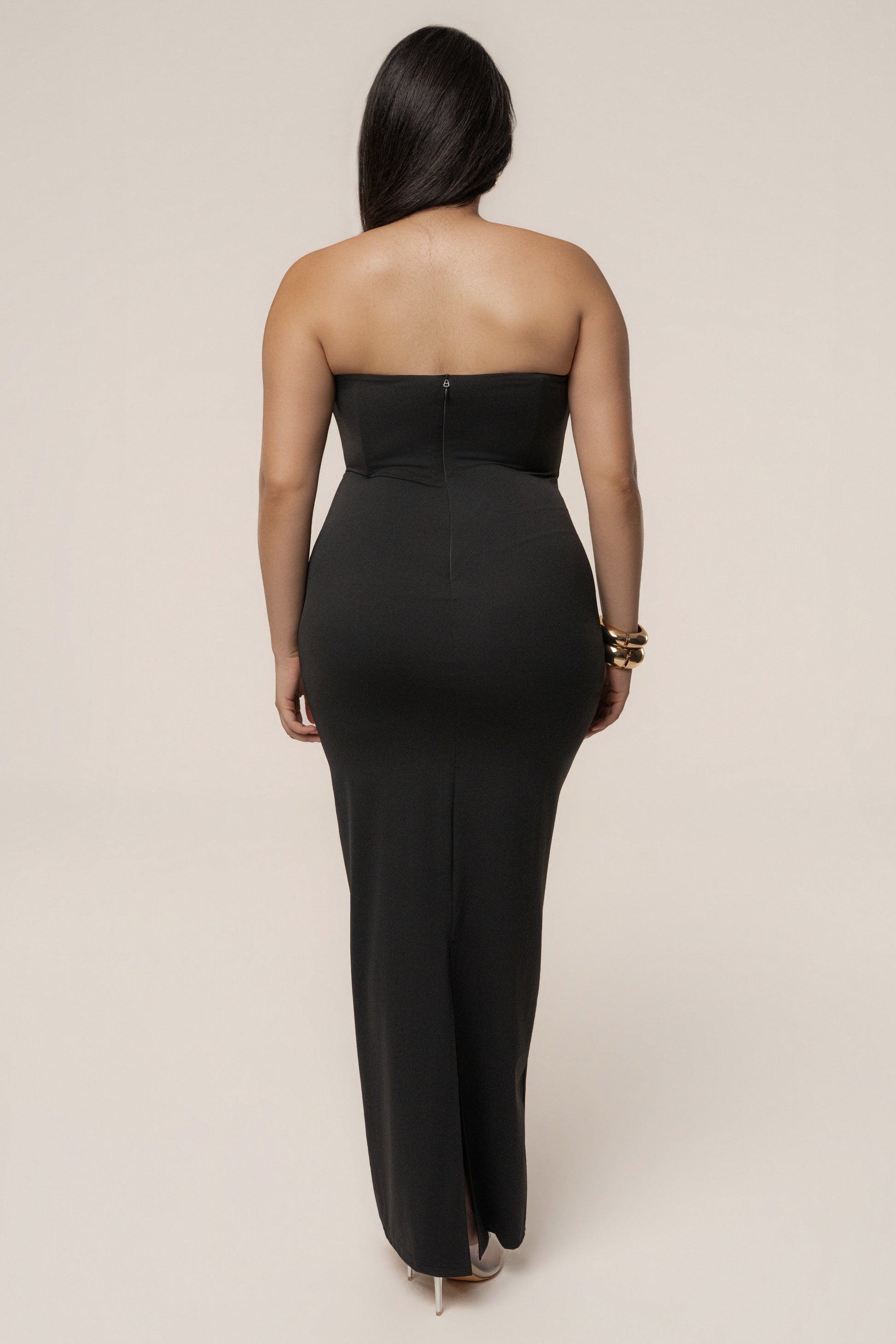 Black Midnight Illusion Maxi Gown JLUXLABEL