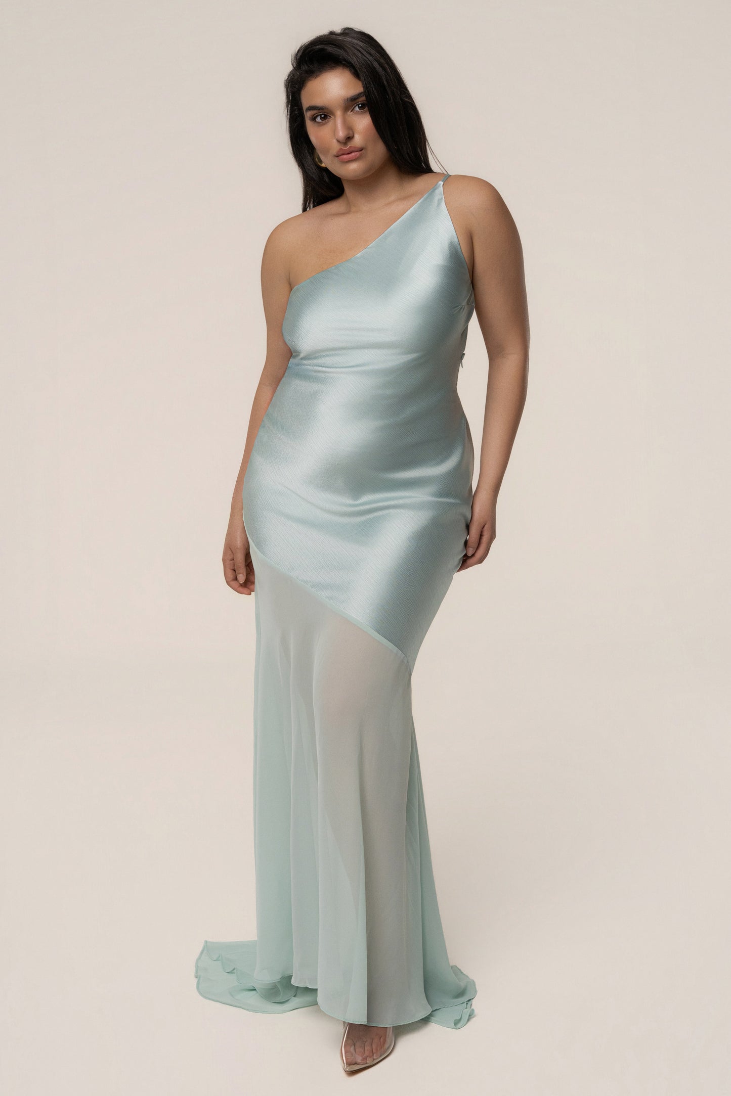 Blue Olivia  One Shoulder Maxi Dress JLUXLABEL