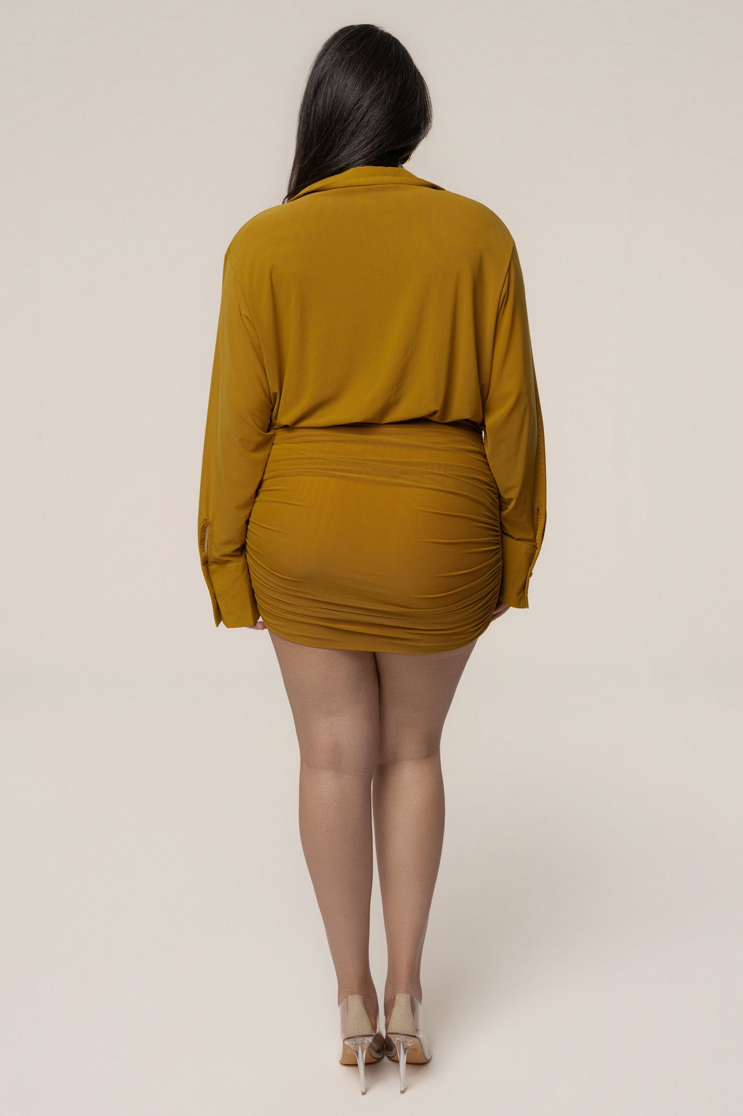 Lime Leah Plunge Mini Dress NEWFASHIONEDGE