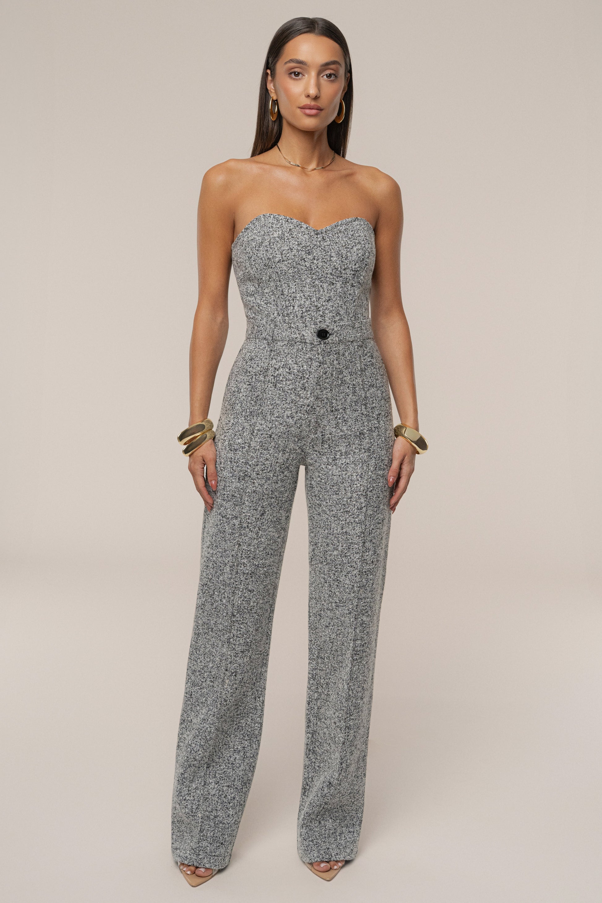 Lt. Grey Stay Sharp Tweed Trouser JLUXLABEL