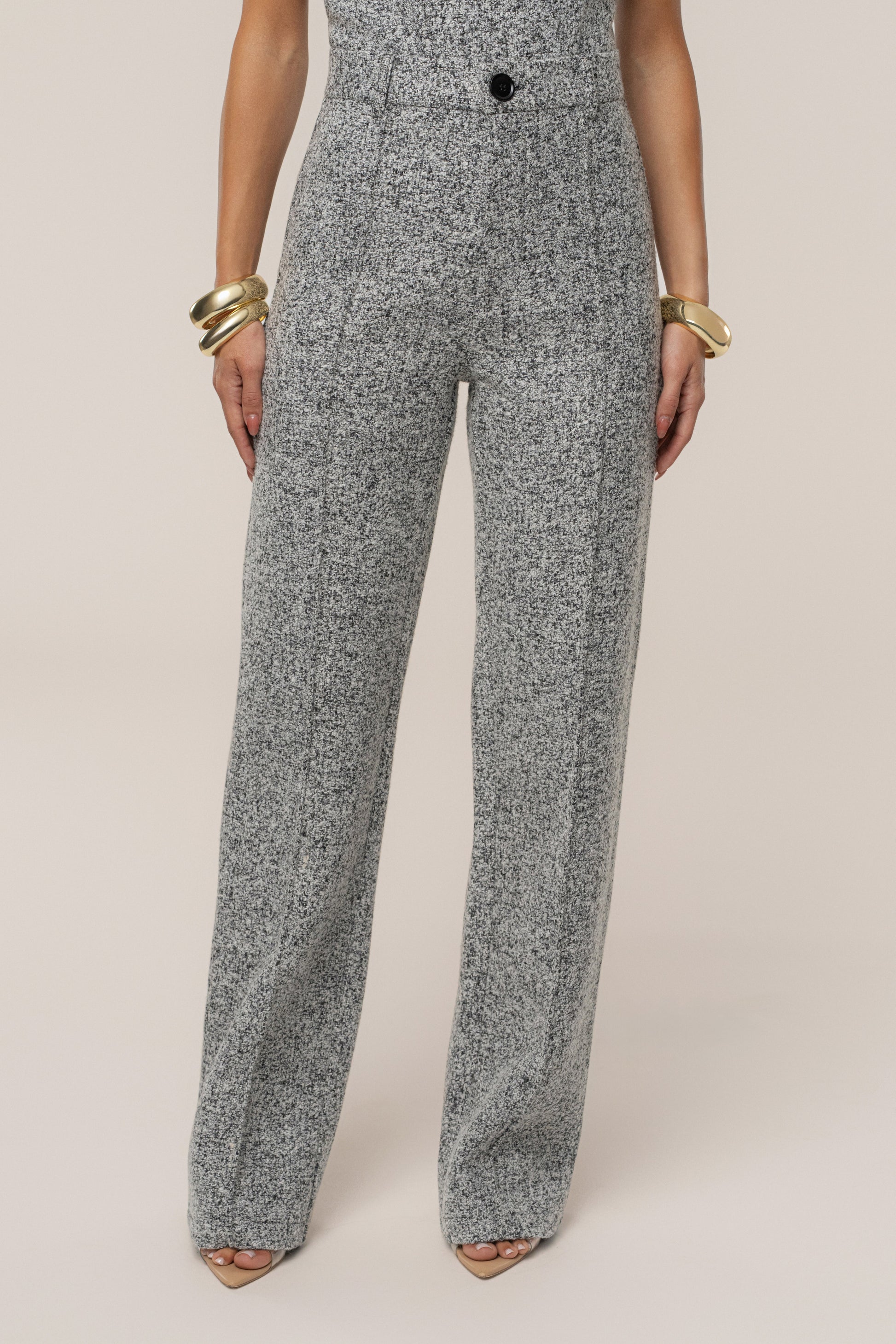 Lt. Grey Stay Sharp Tweed Trouser JLUXLABEL