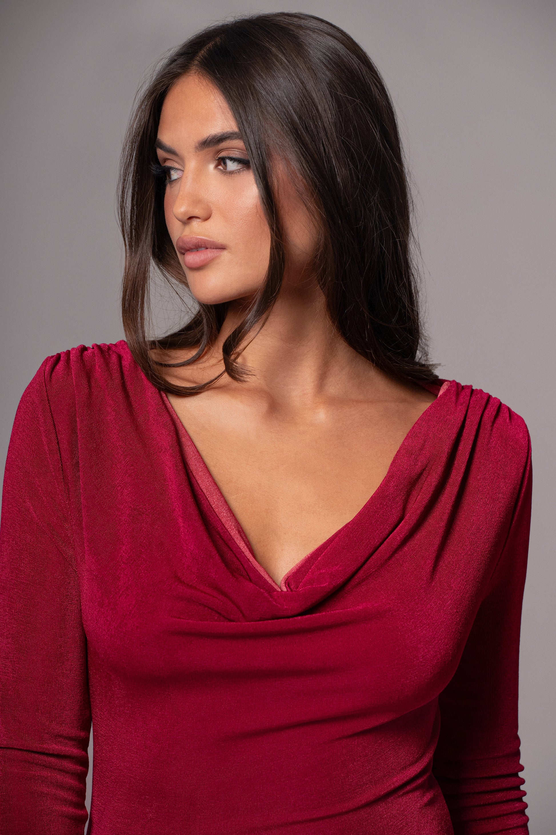 Berry/Mauve Ashton Reversible Maxi Dress JLUXLABEL
