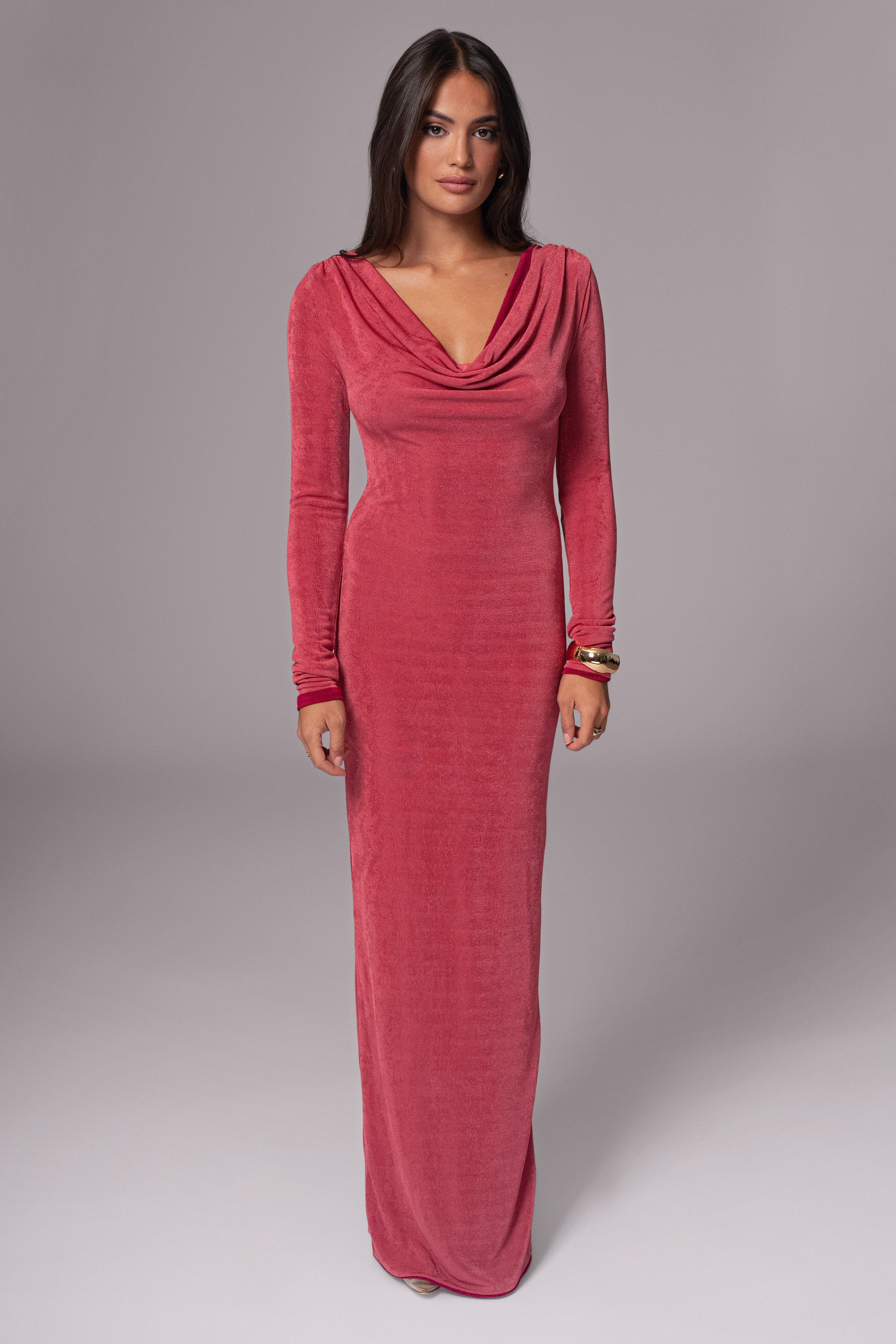 Berry/Mauve Ashton Reversible Maxi Dress JLUXLABEL