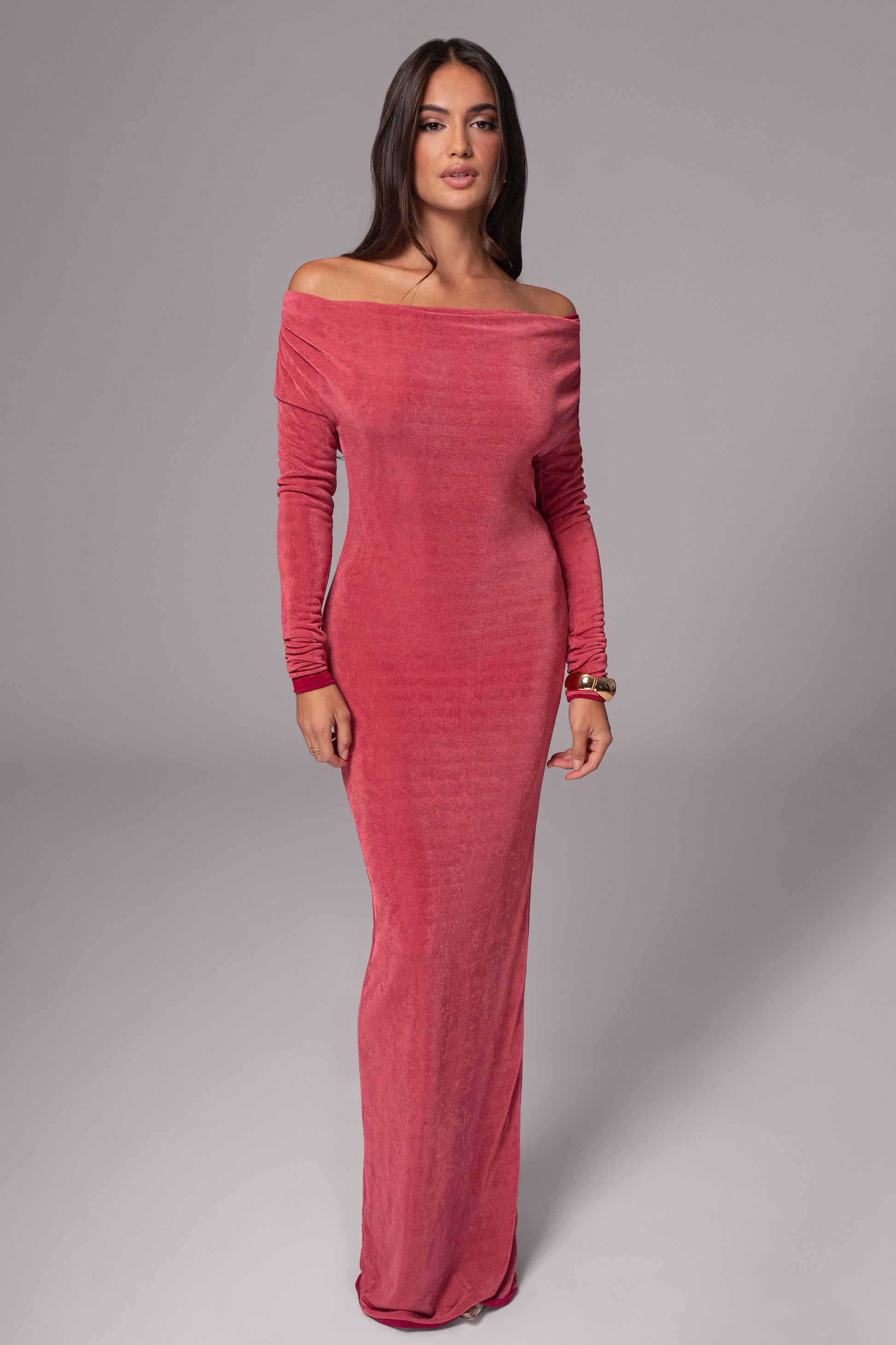Berry/Mauve Ashton Reversible Maxi Dress JLUXLABEL
