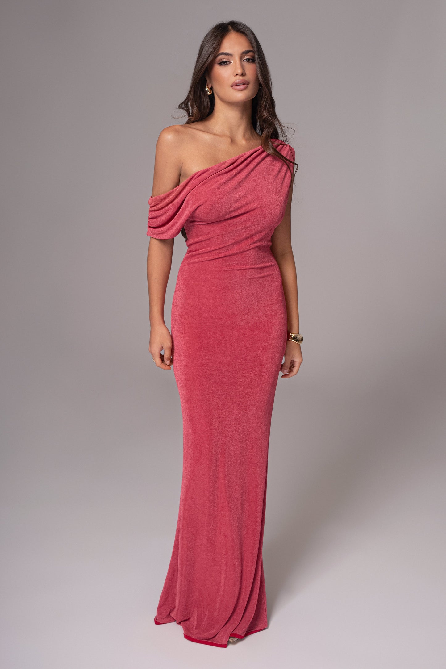 Berry/Red Classic Elegance Reversible Maxi Dress JLUXLABEL