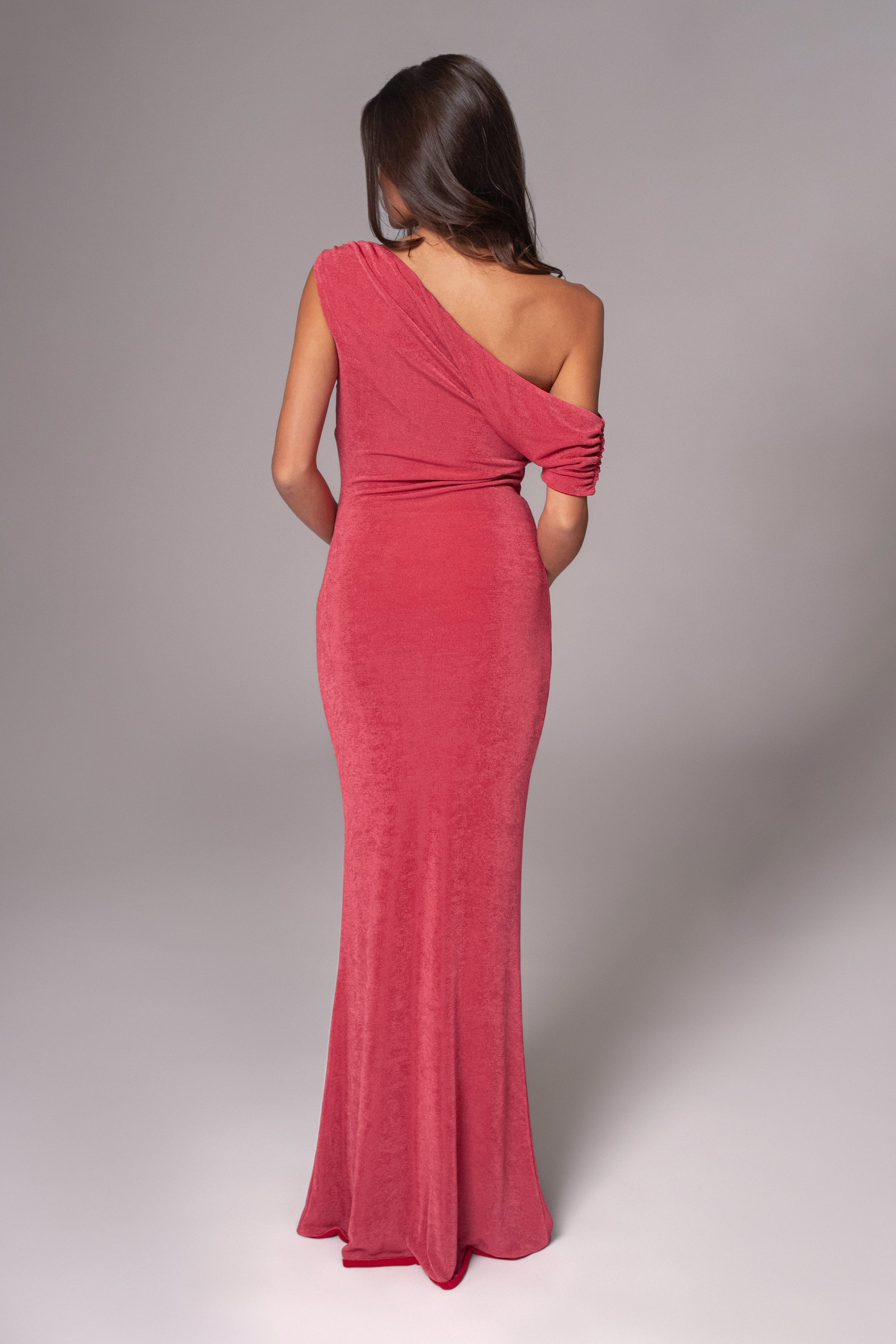 Berry/Red Classic Elegance Reversible Maxi Dress JLUXLABEL