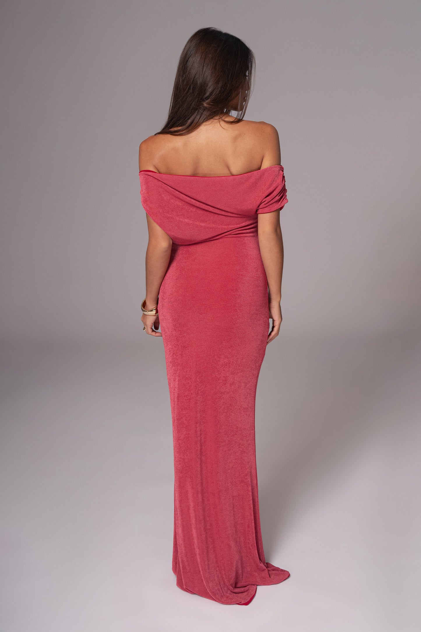 Berry/Red Classic Elegance Reversible Maxi Dress JLUXLABEL