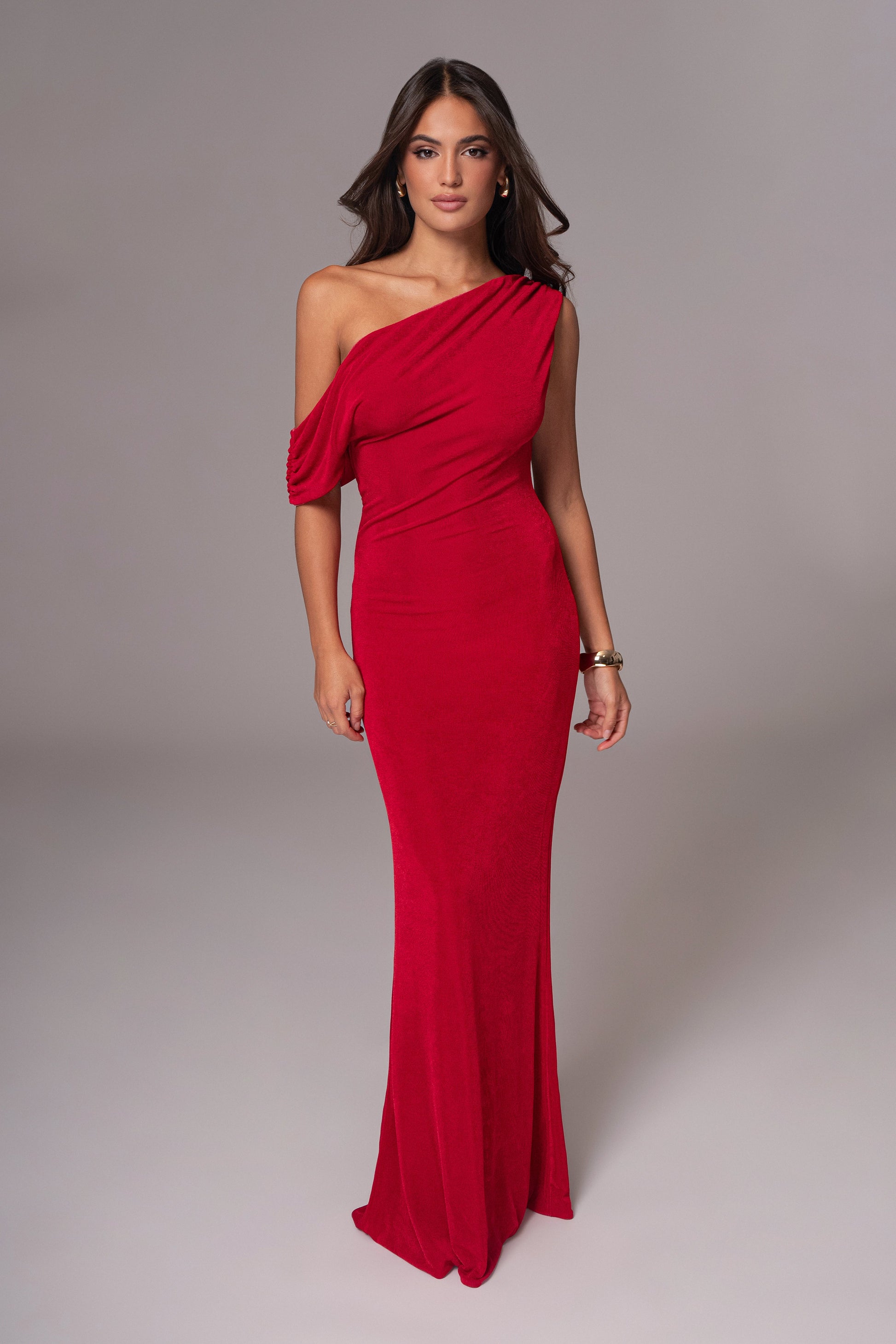 Berry/Red Classic Elegance Reversible Maxi Dress JLUXLABEL