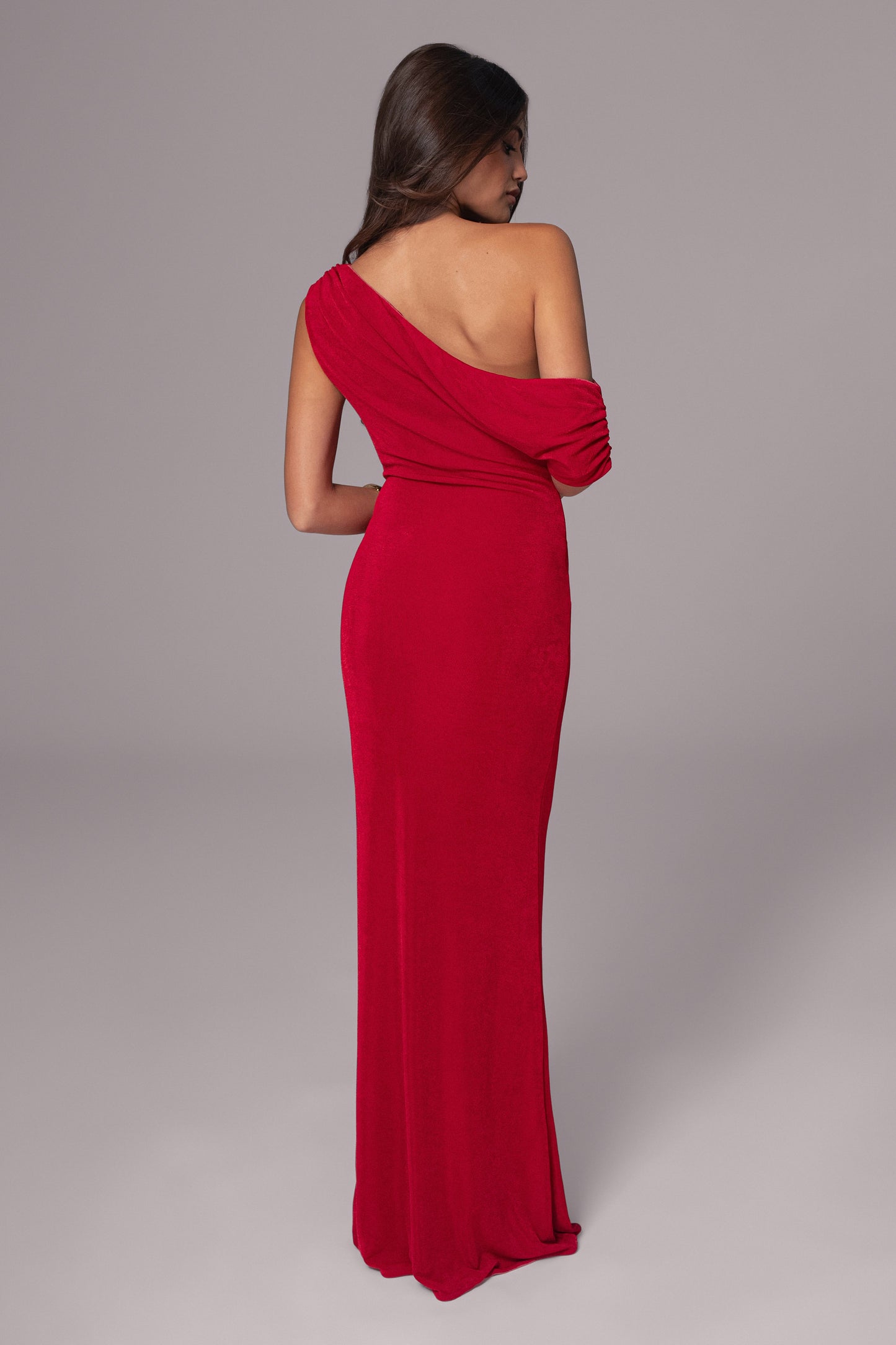 Berry/Red Classic Elegance Reversible Maxi Dress JLUXLABEL