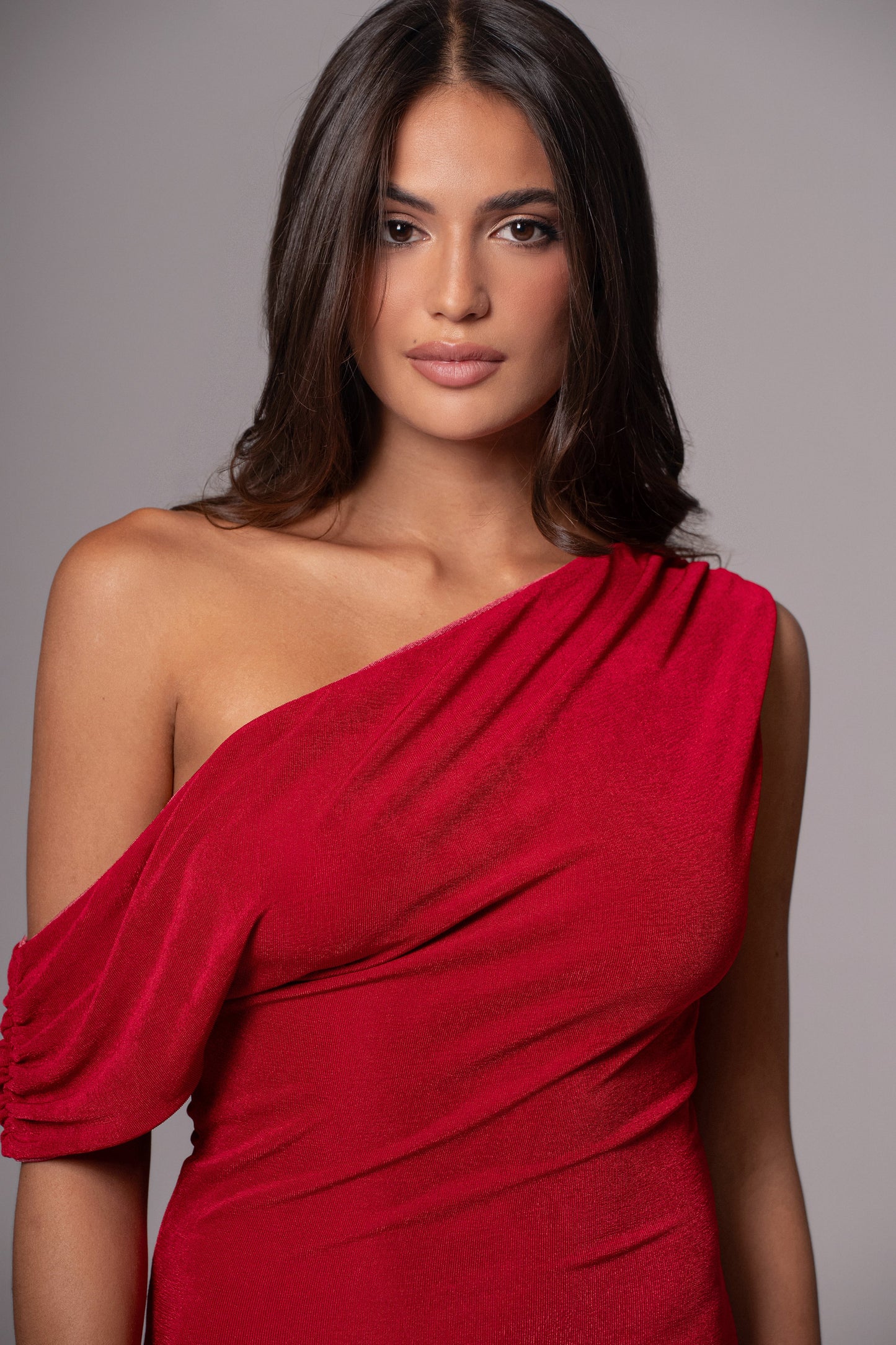 Berry/Red Classic Elegance Reversible Maxi Dress JLUXLABEL