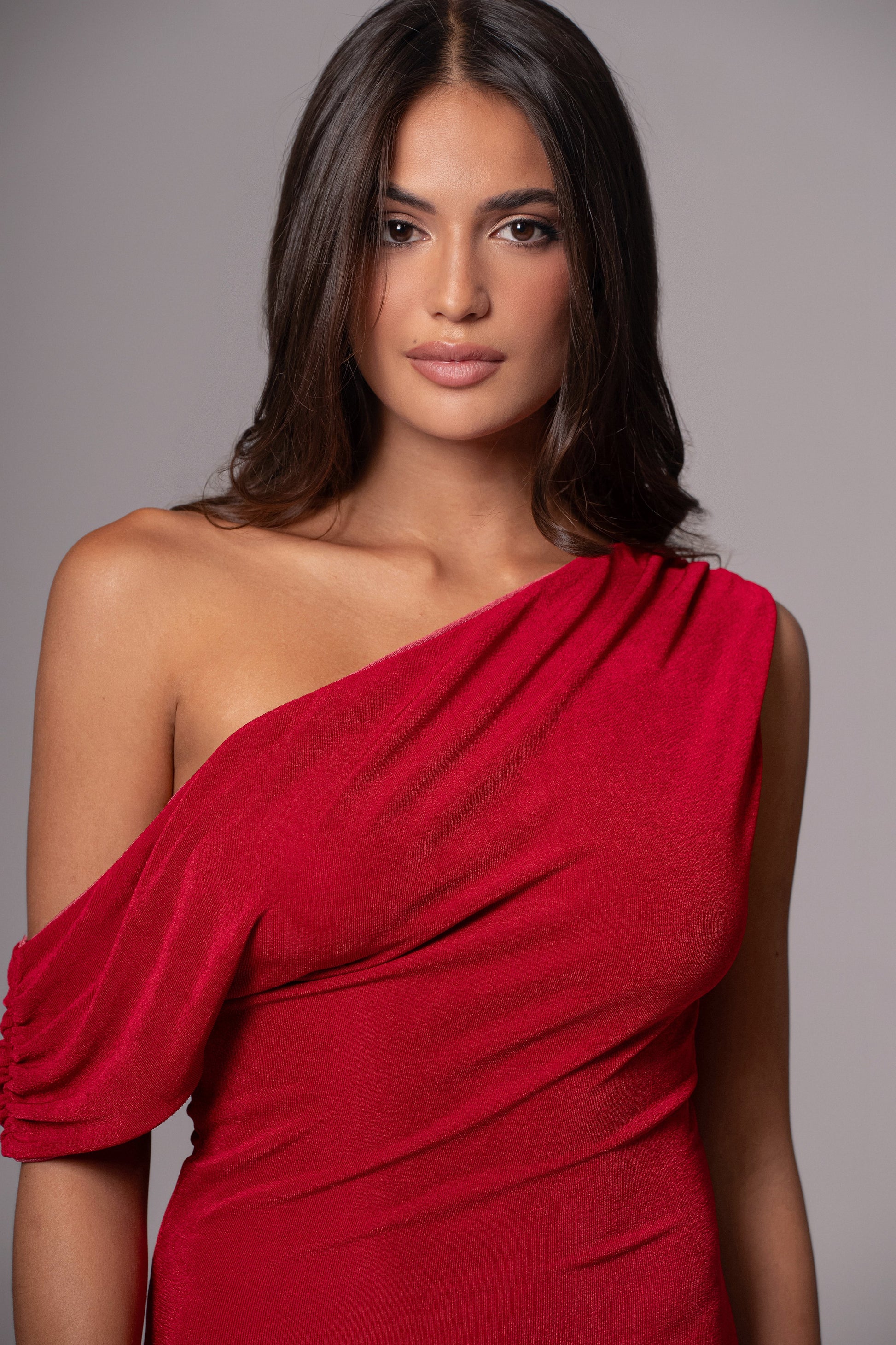 Berry/Red Classic Elegance Reversible Maxi Dress JLUXLABEL