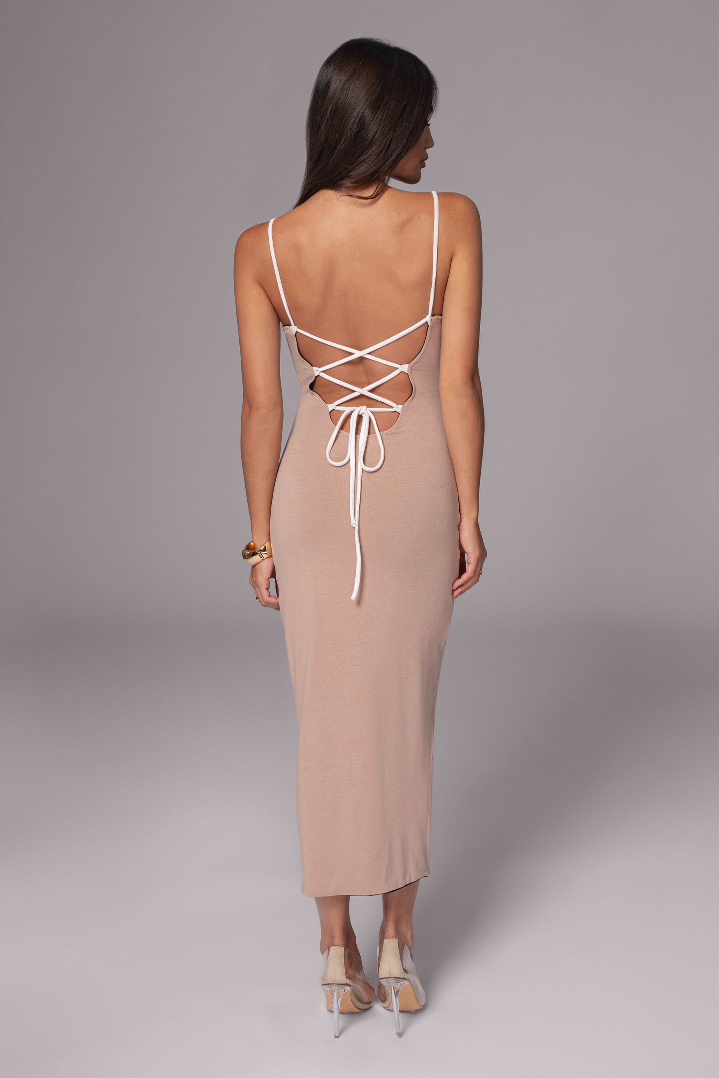 Black/Beige Katia Reversible Dress JLUXLABEL