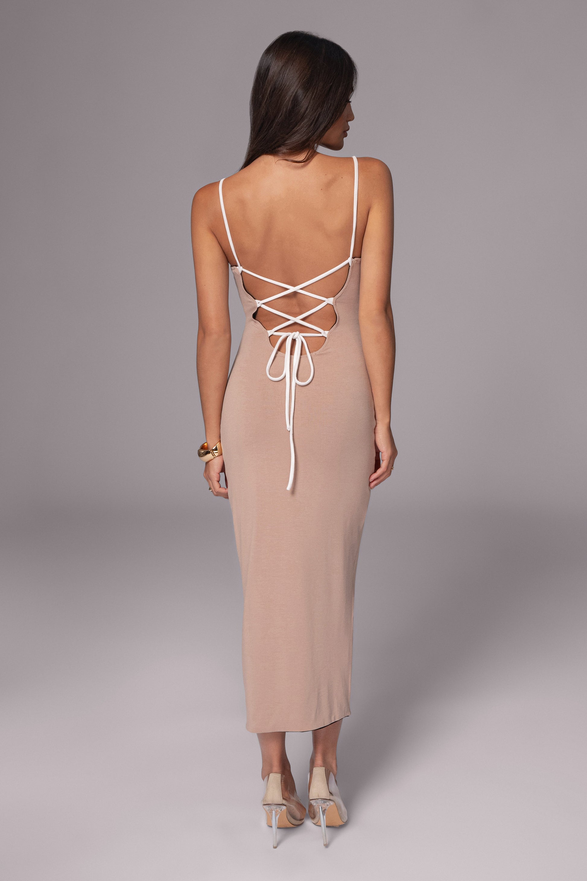 Black/Beige Katia Reversible Dress JLUXLABEL