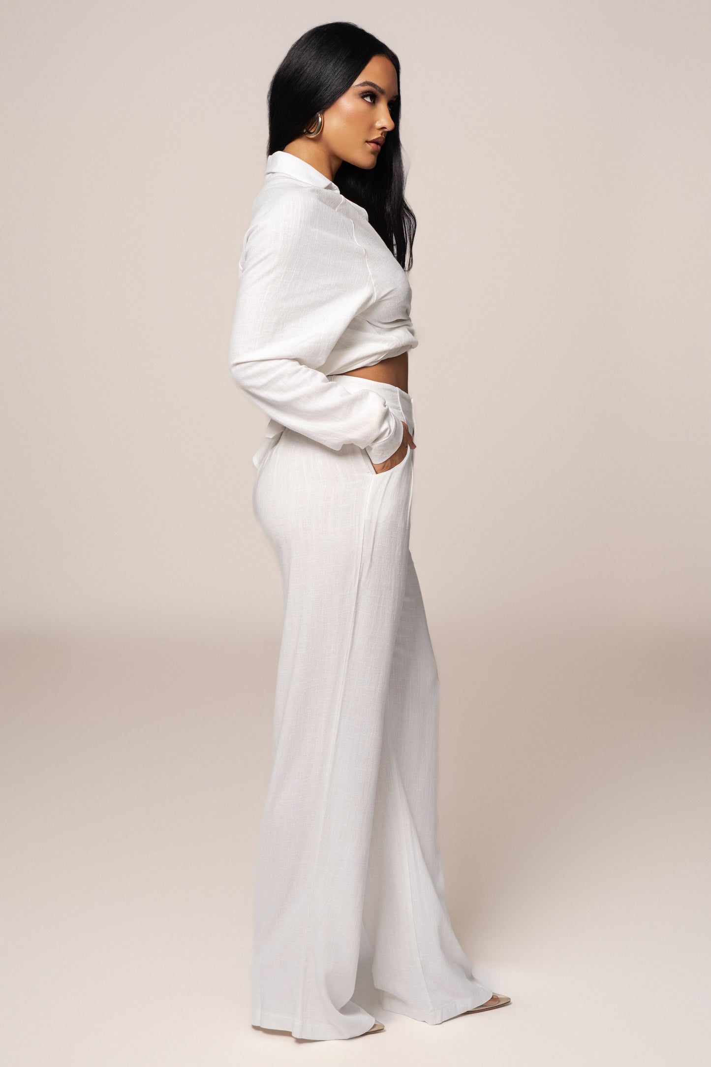 Ivory Thea Linen Pants JLUXLABEL