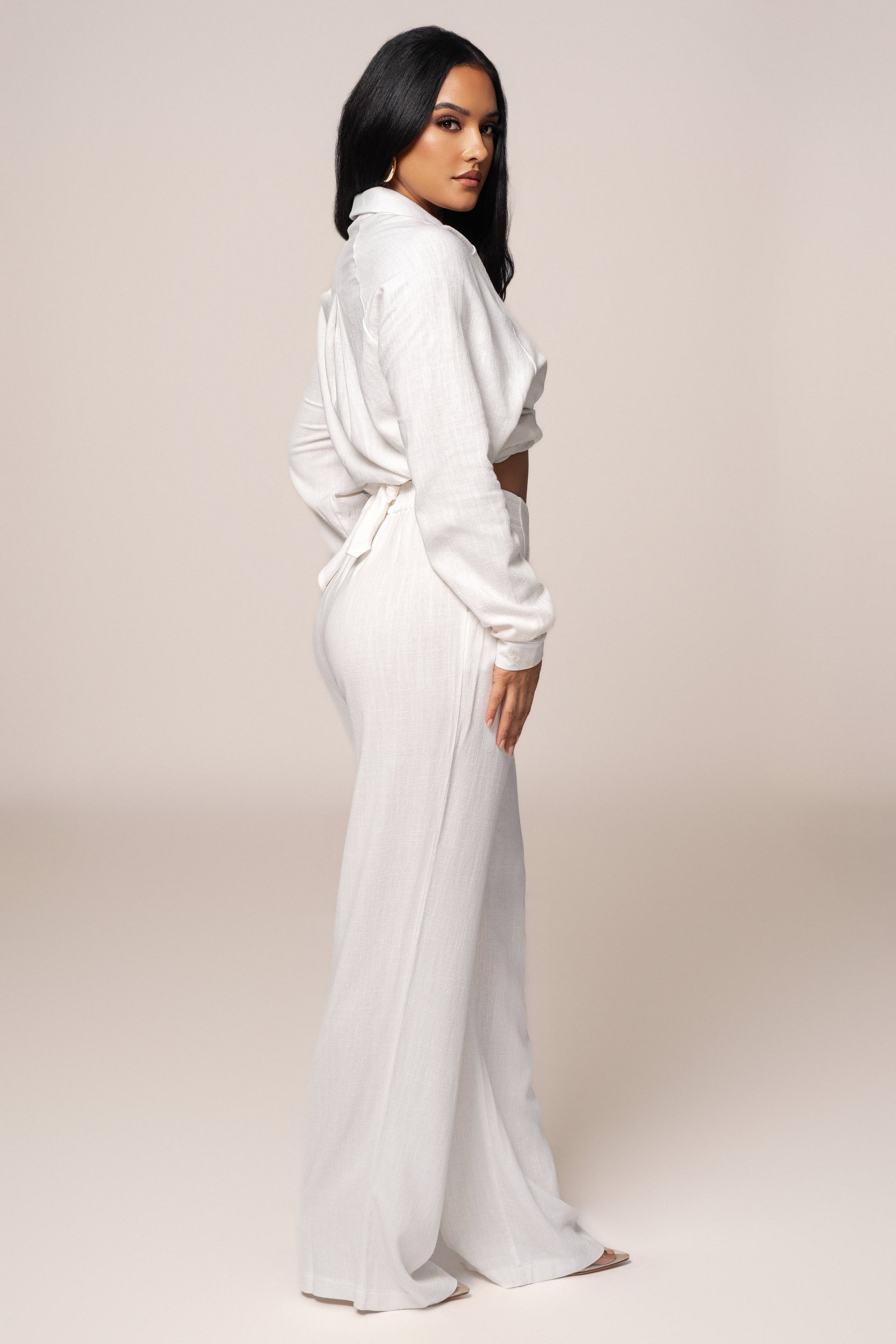Ivory Thea Linen Pants JLUXLABEL