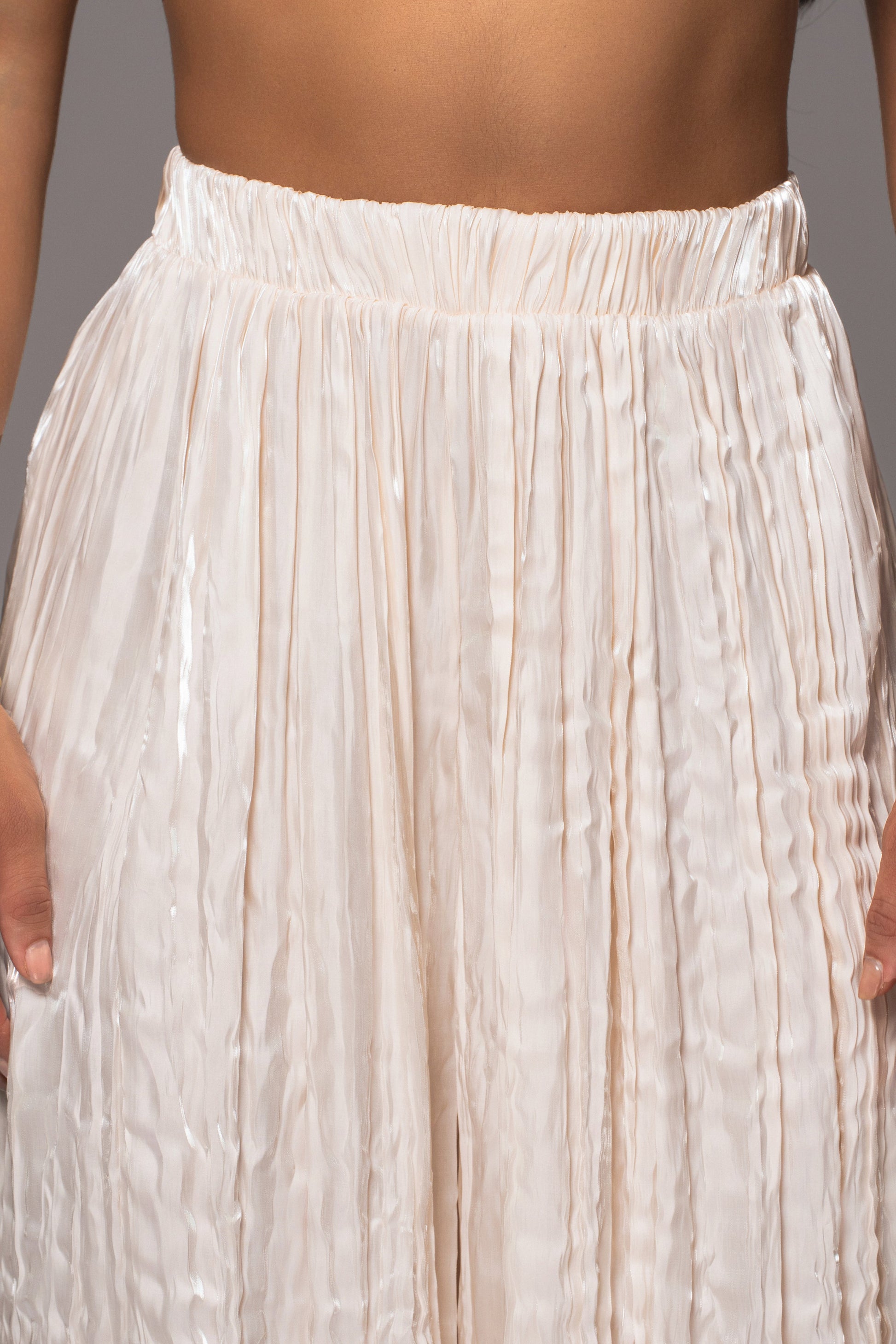 Cream Let's Get Away Satin Pant Set JLUXLABEL