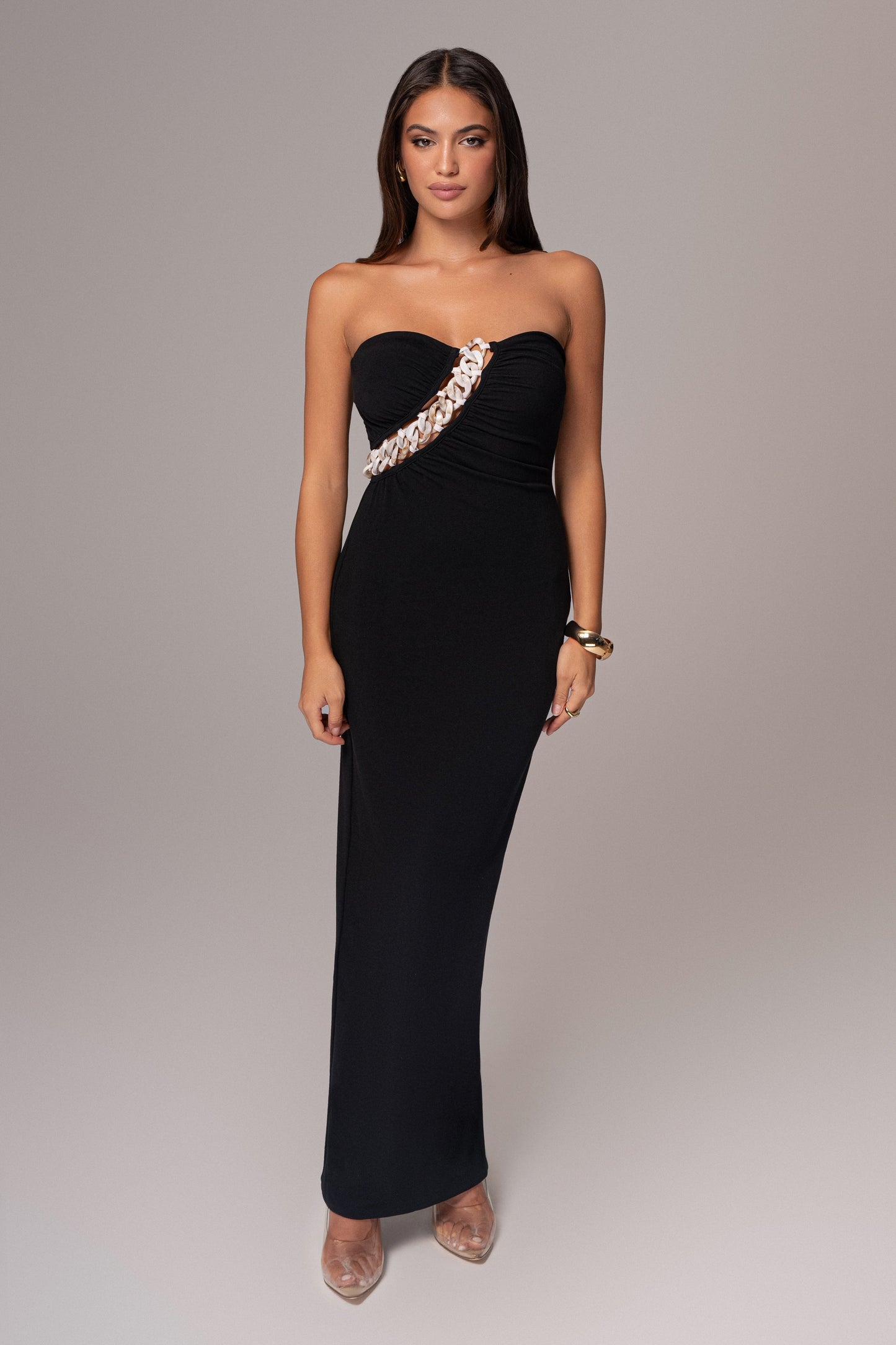 Black Clarisse One Shoulder Dress JLUXLABEL