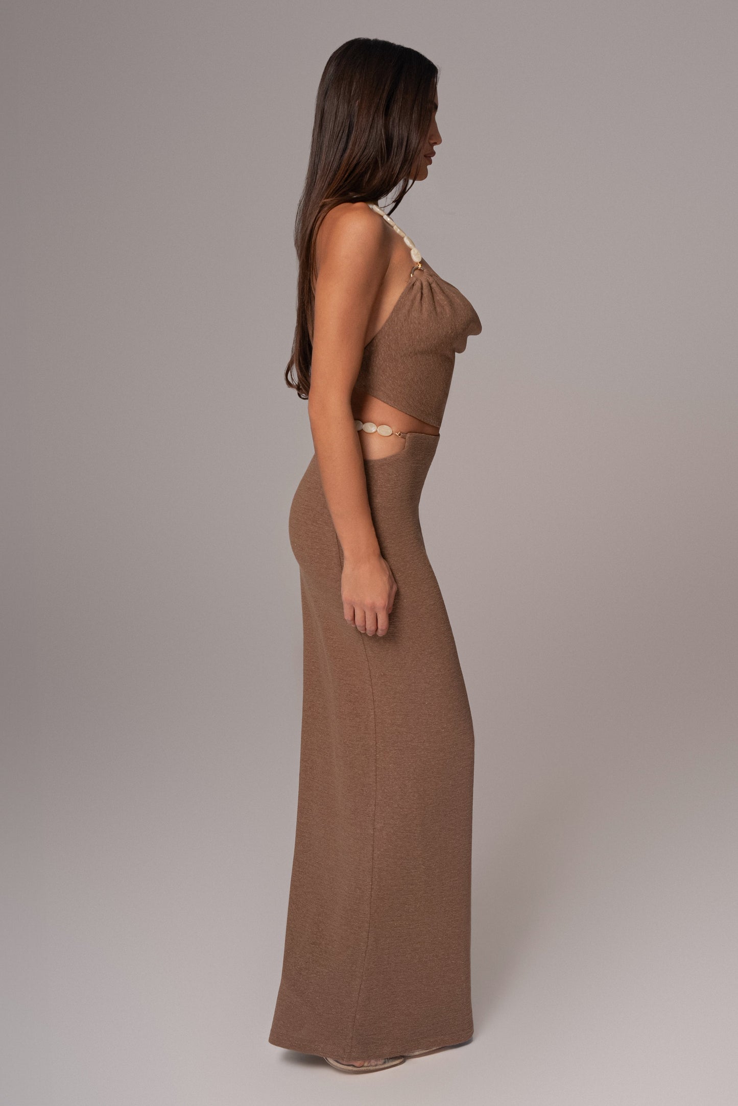 Chocolate Skye Knit Skirt Set JLUXLABEL