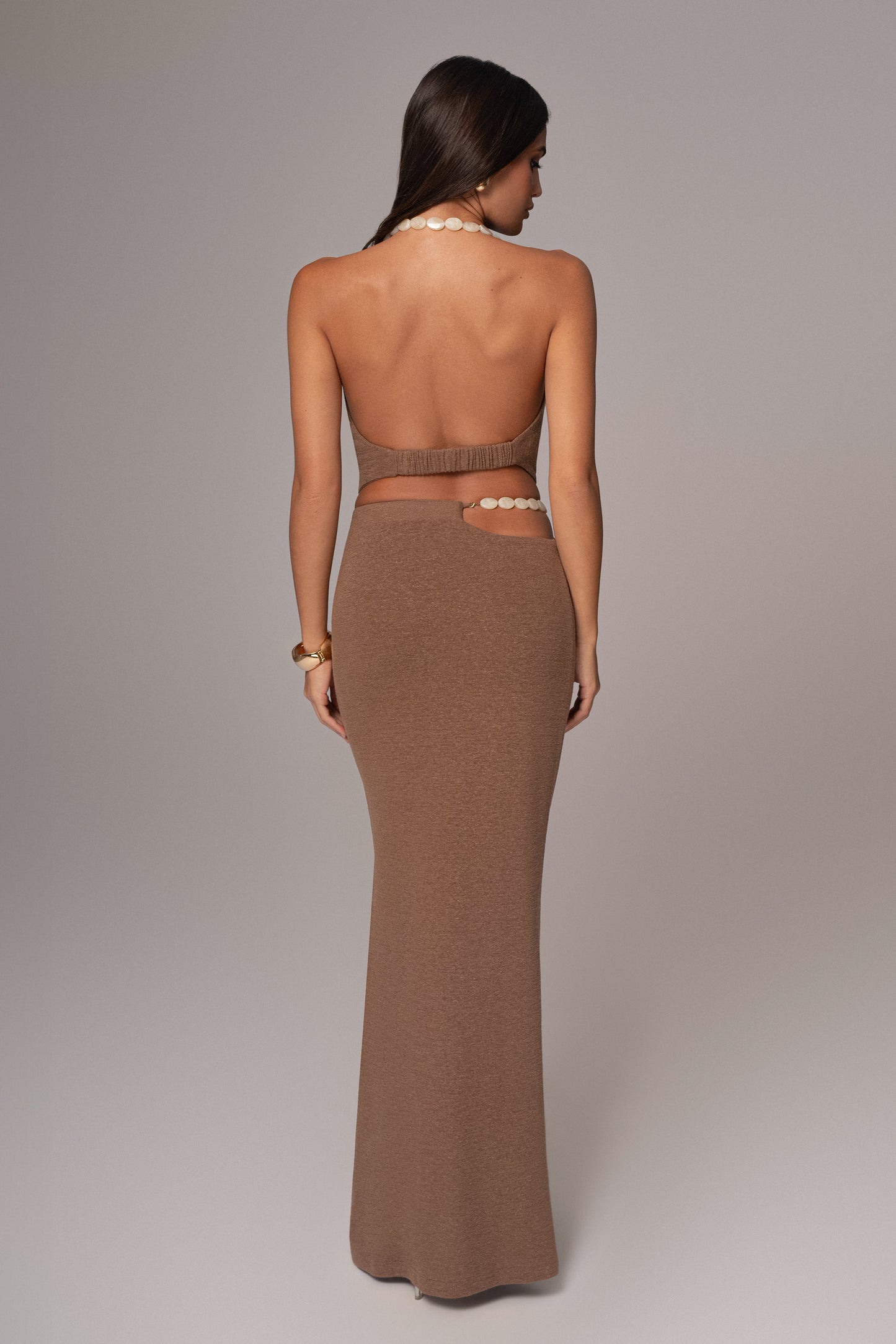 Chocolate Skye Knit Skirt Set JLUXLABEL