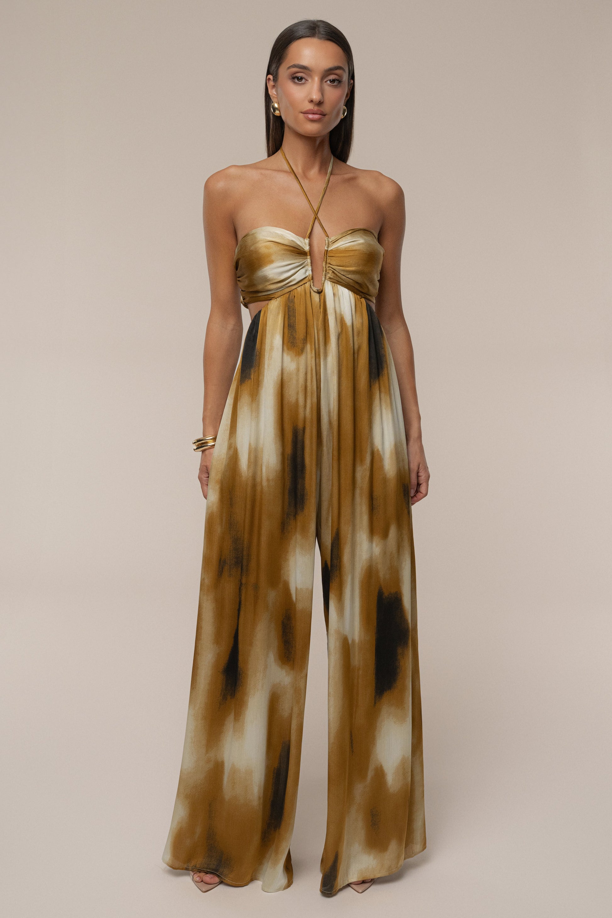Gold Safari Sunset Jumpsuit JLUXLABEL