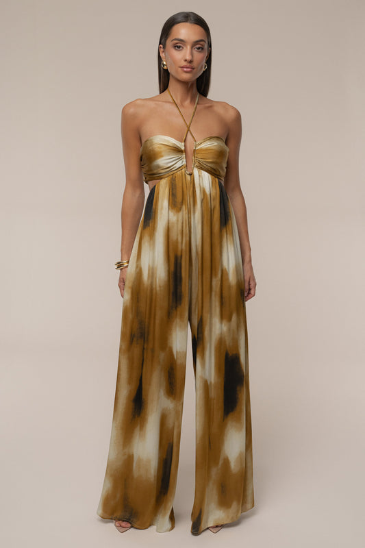 Gold Safari Sunset Jumpsuit JLUXLABEL