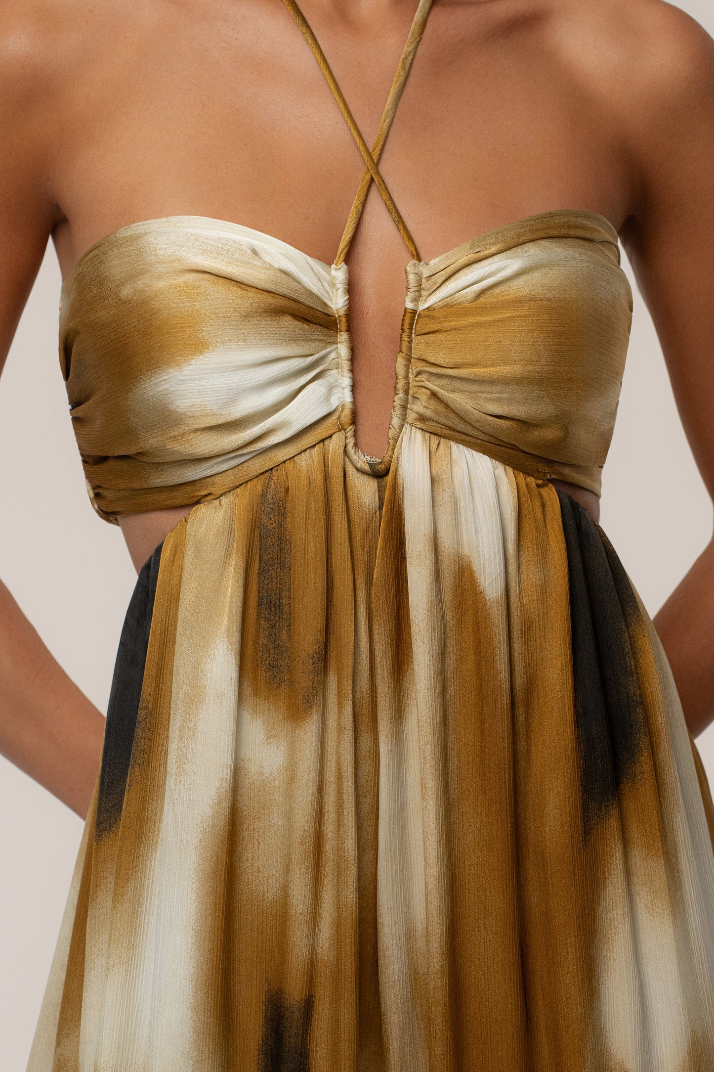 Gold Safari Sunset Jumpsuit JLUXLABEL