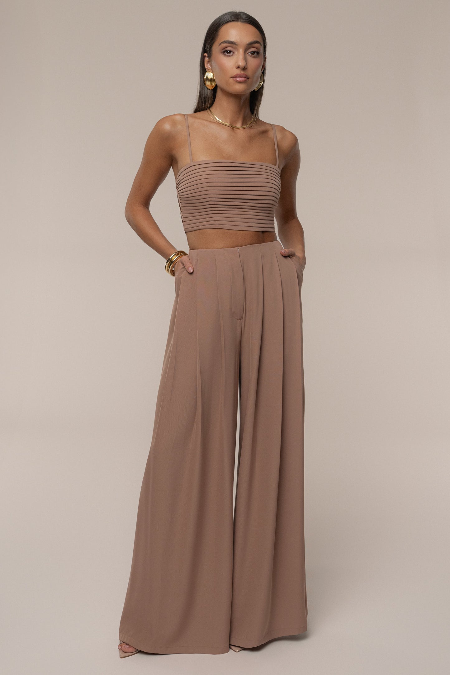 Beige Serenade Pant Set JLUXLABEL