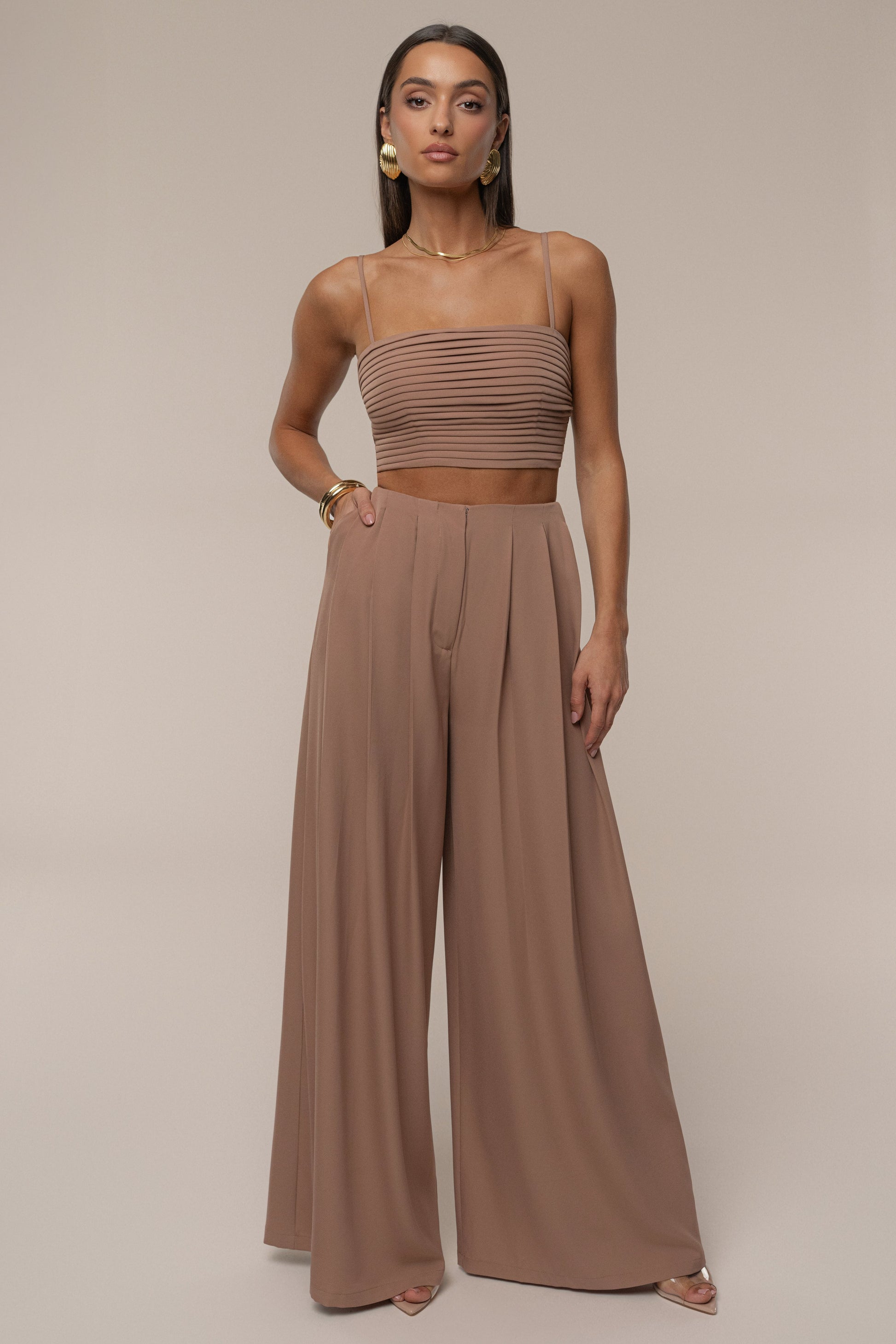 Beige Serenade Pant Set JLUXLABEL