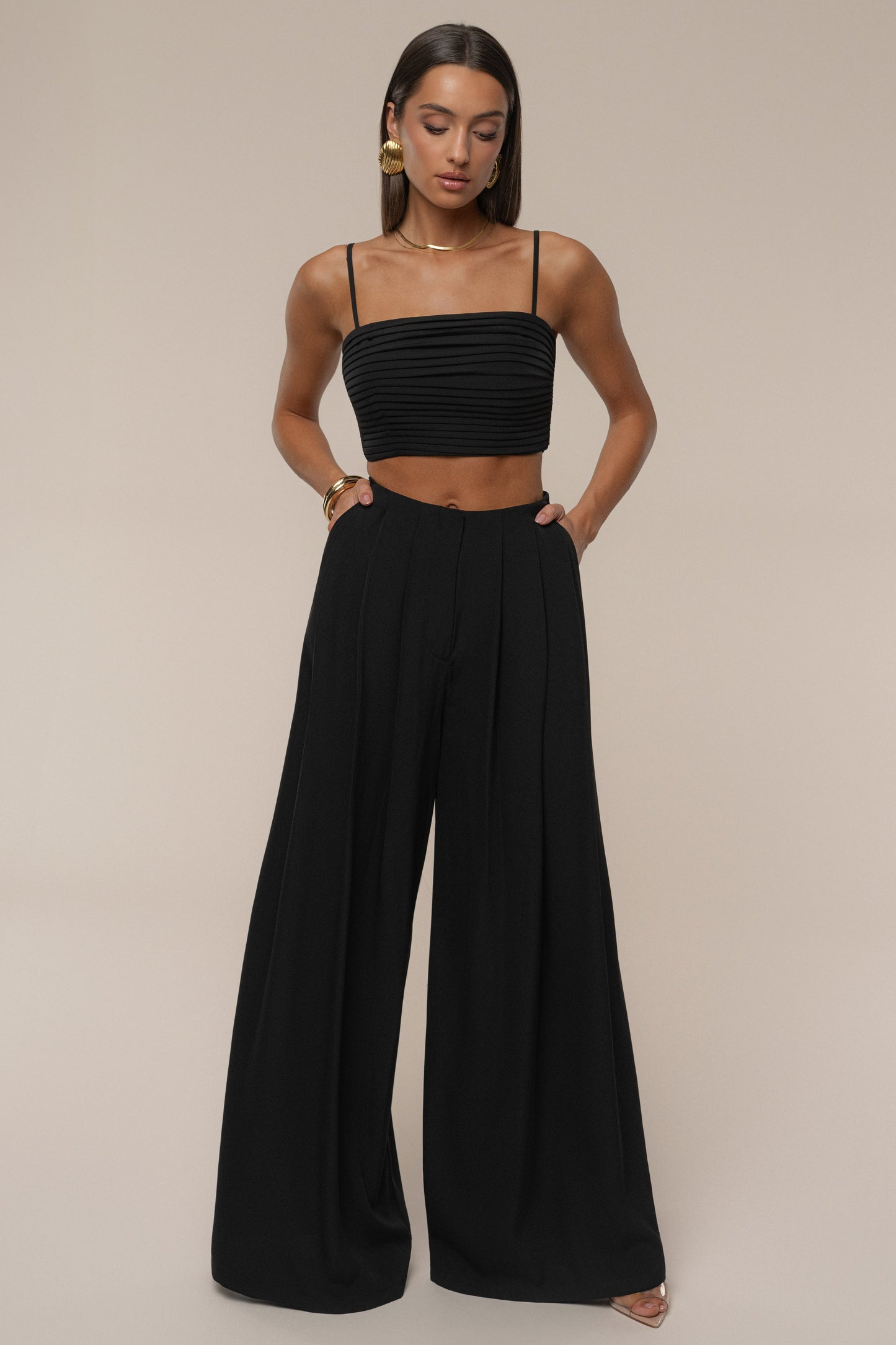 Black Serenade Pant Set JLUXLABEL