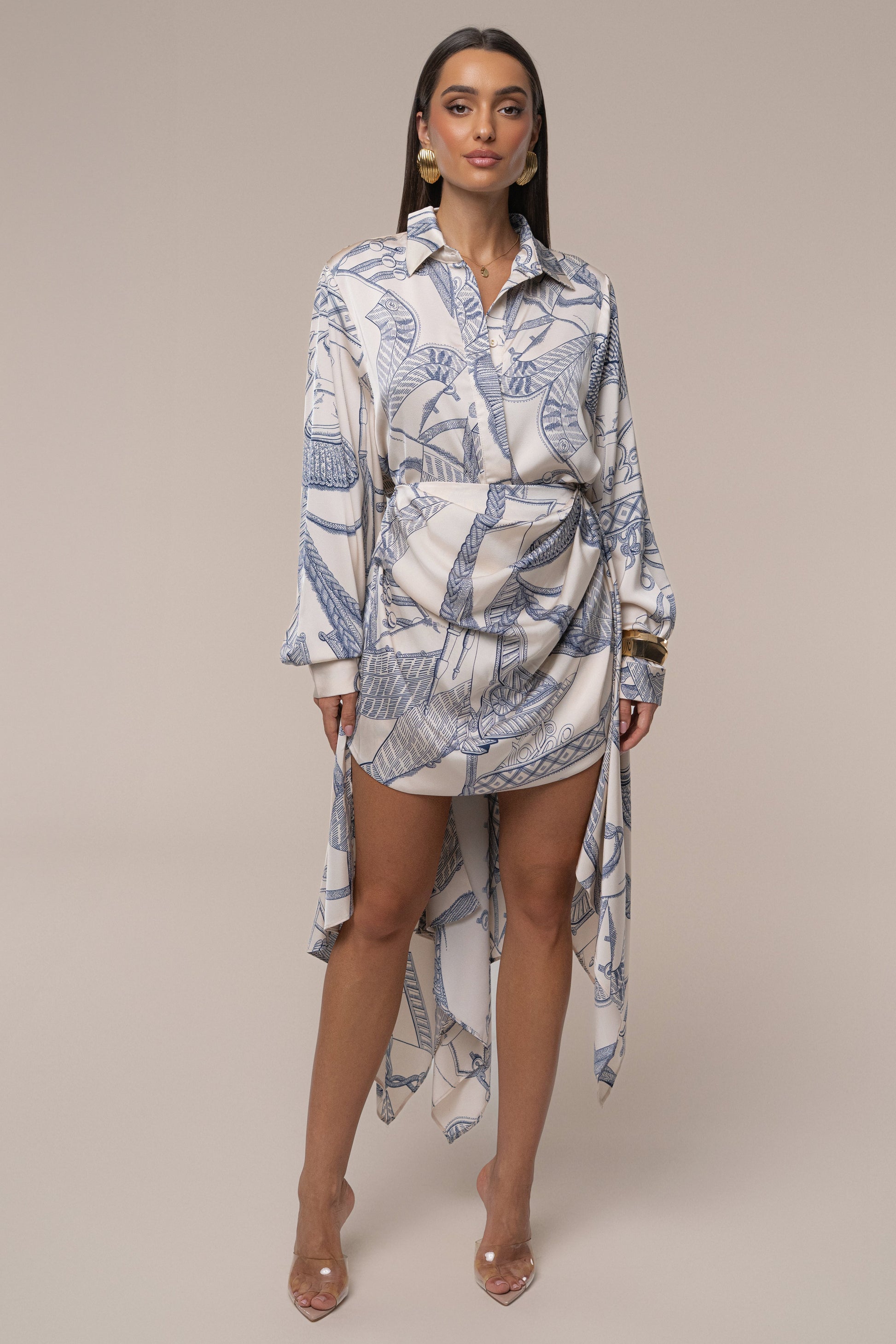 PRE-ORDER Ivory Print Ameena Print Skirt Set NEWFASHIONEDGE