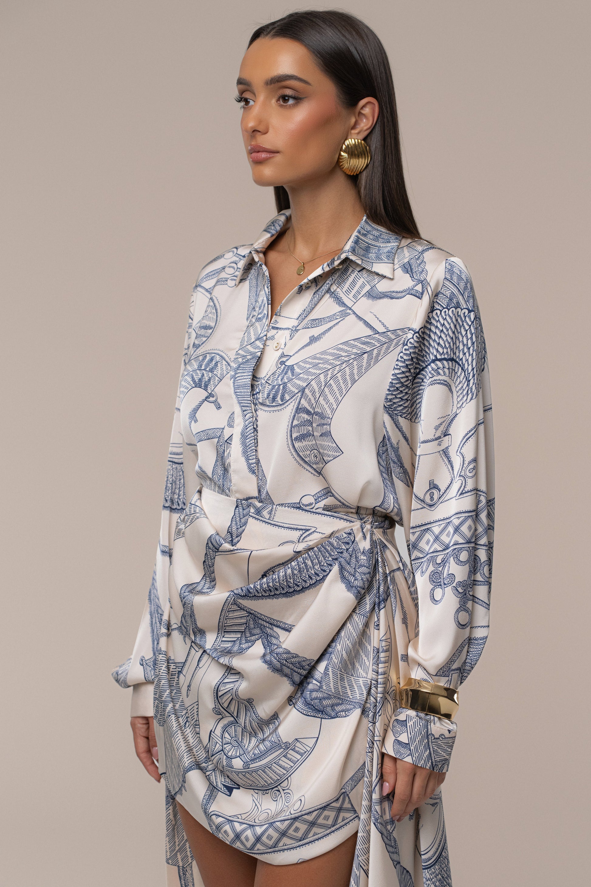PRE-ORDER Ivory Print Ameena Print Skirt Set NEWFASHIONEDGE