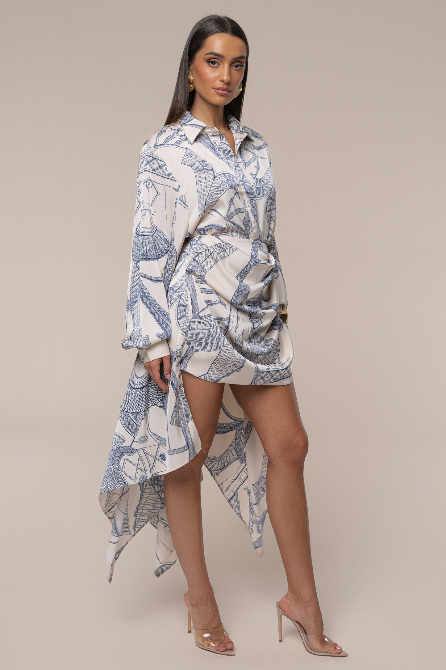 PRE-ORDER Ivory Print Ameena Print Skirt Set NEWFASHIONEDGE