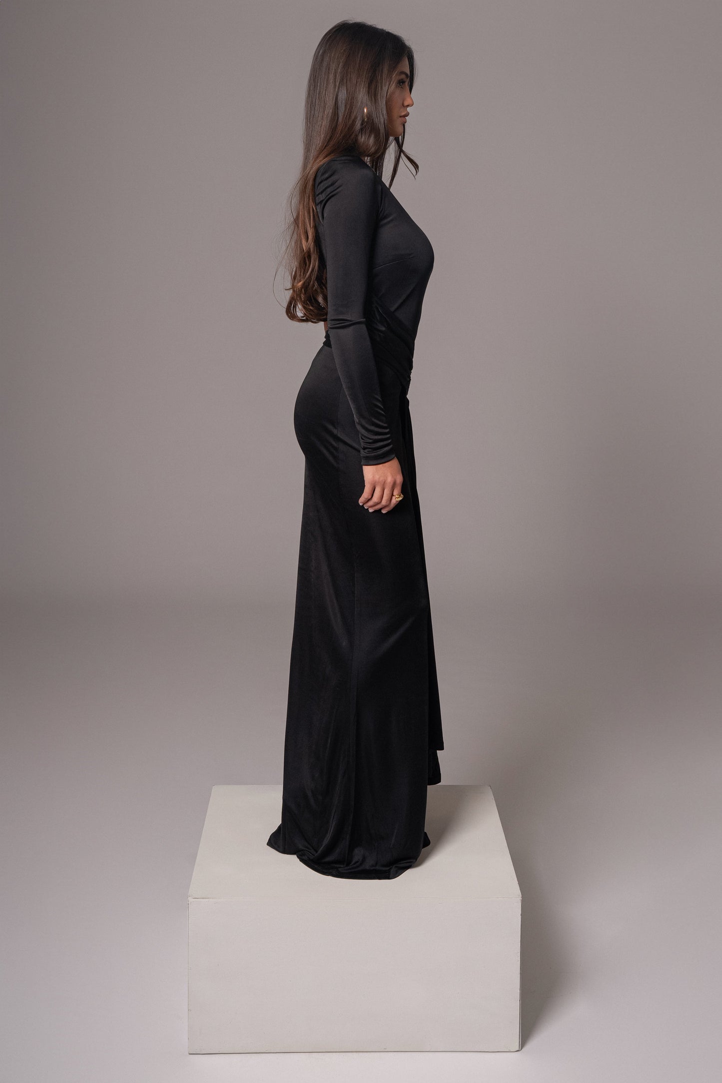 Black Muoi Maxi Dress JLUXLABEL