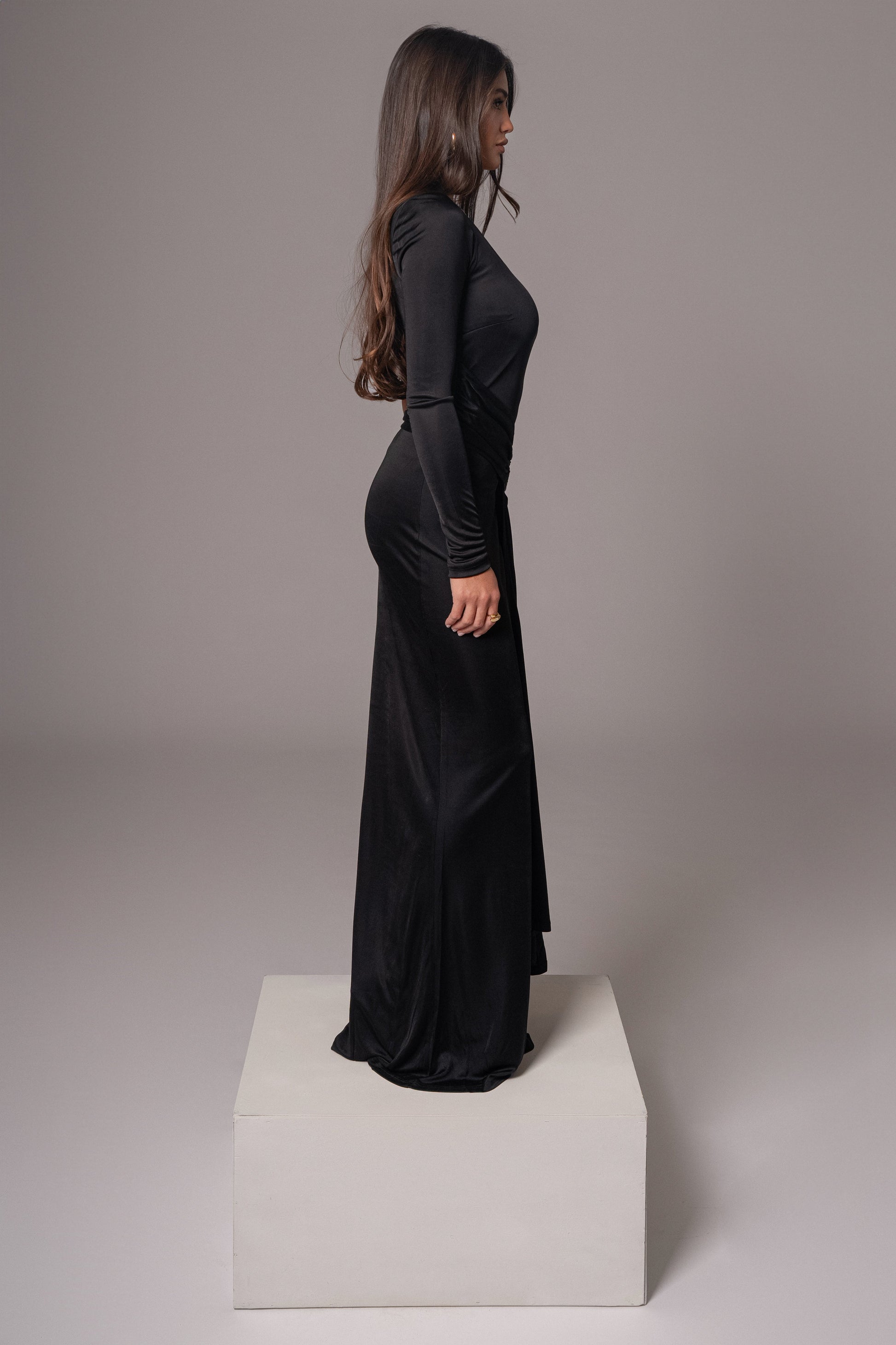 Black Muoi Maxi Dress JLUXLABEL