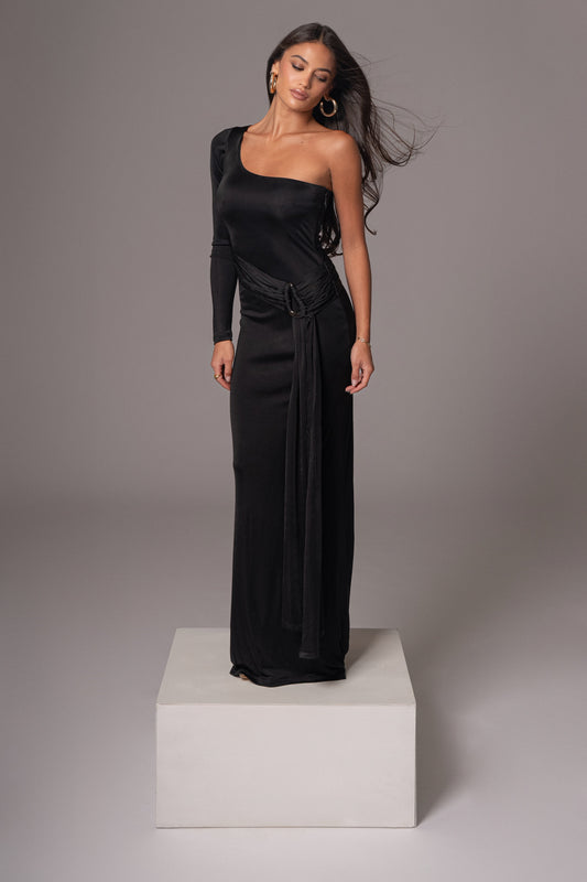 Black Muoi Maxi Dress JLUXLABEL