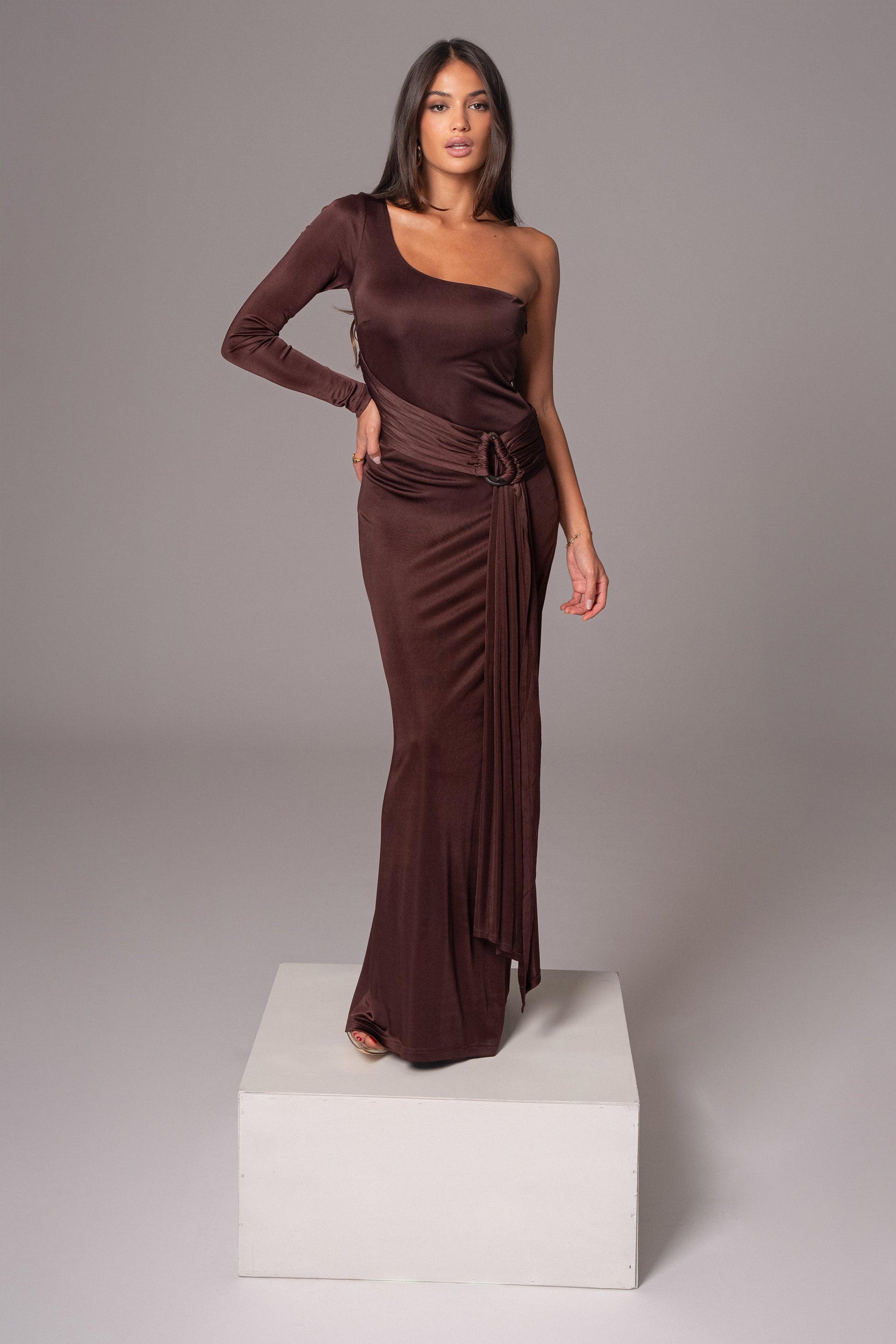 Chocolate Muoi Maxi Dress JLUXLABEL