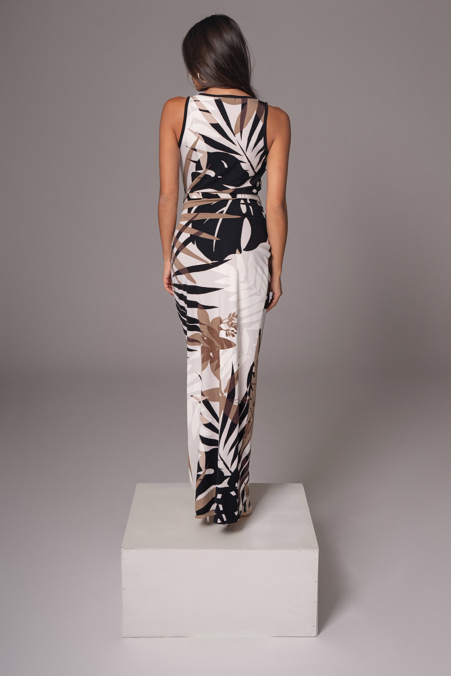 Tropical Print Revival Wrap Dress JLUXLABEL
