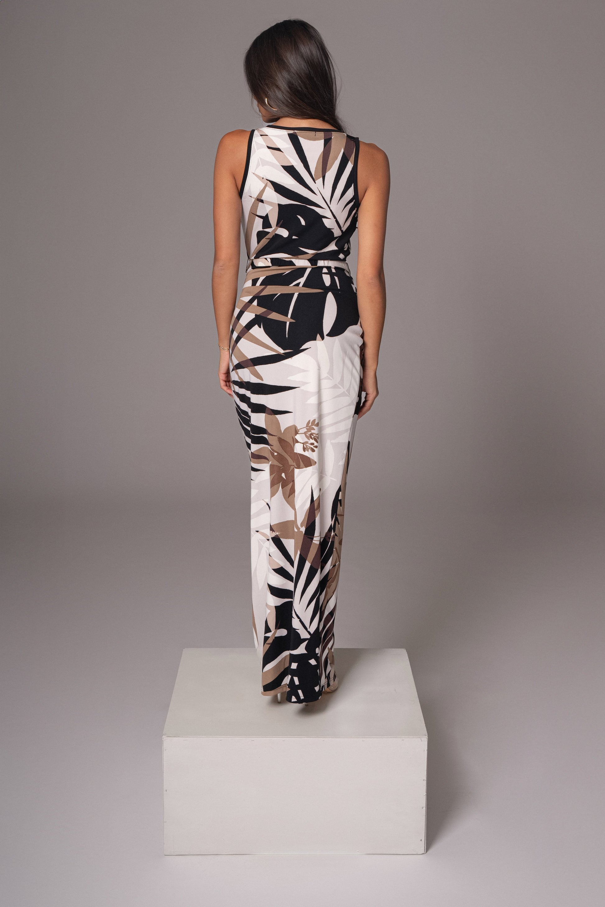 Tropical Print Revival Wrap Dress JLUXLABEL