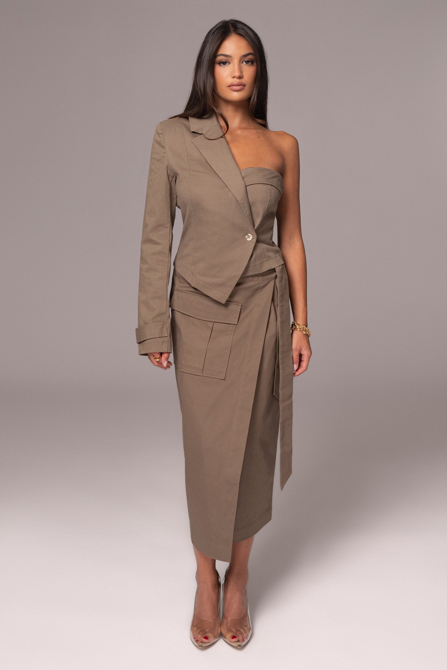 Olive Amal One Shoulder Top JLUXLABEL