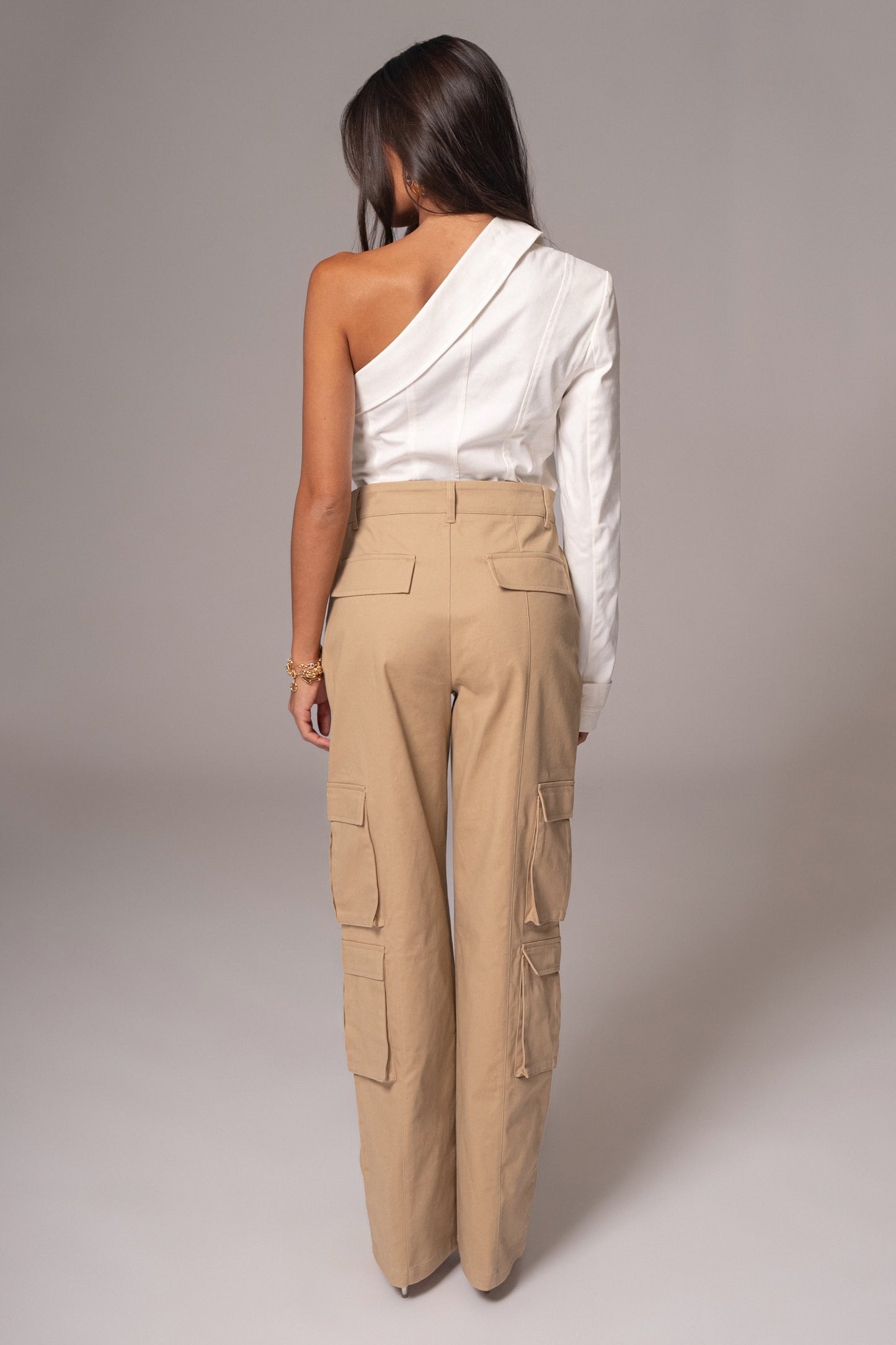 Ivory Amal One Shoulder Top JLUXLABEL
