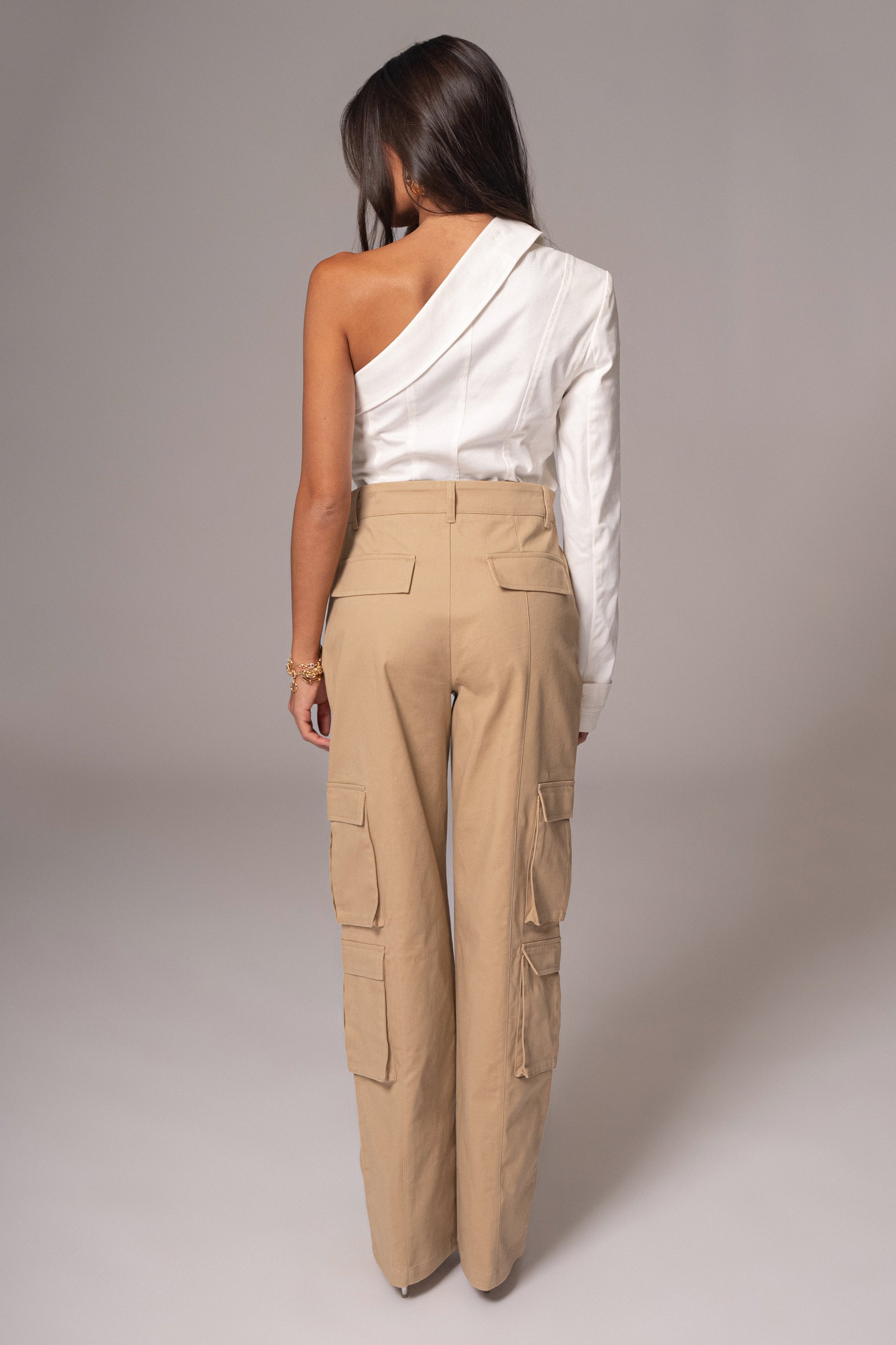 Ivory Amal One Shoulder Top JLUXLABEL