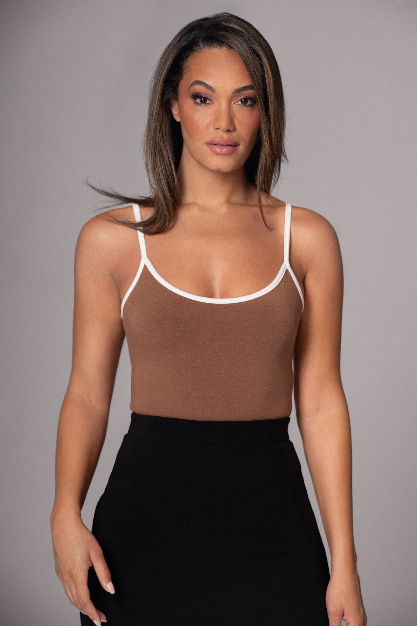Black/Pecan Tash Reversible Cami Top JLUXLABEL