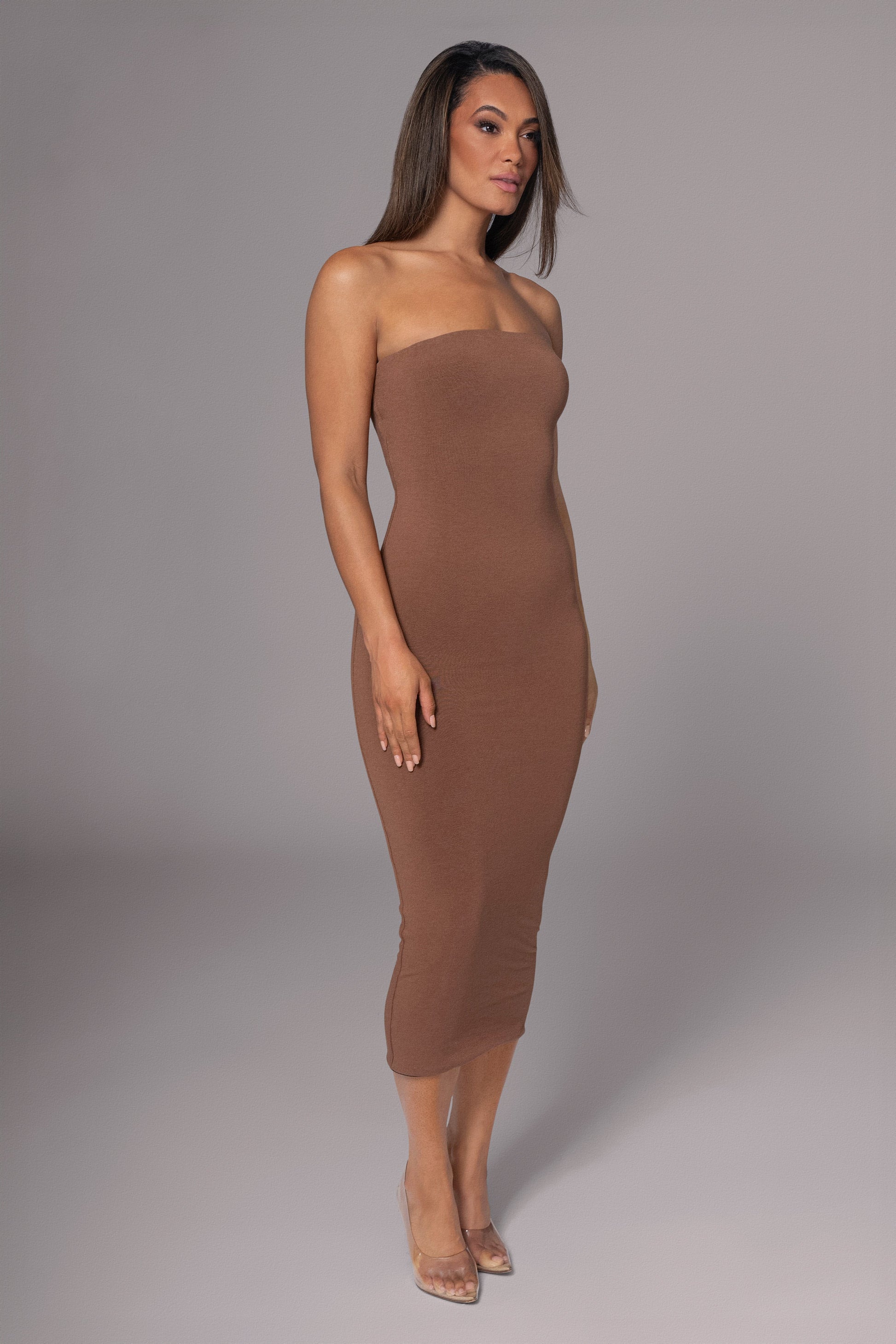 Black/Pecan Shelley Reversible Maxi Dress JLUXLABEL