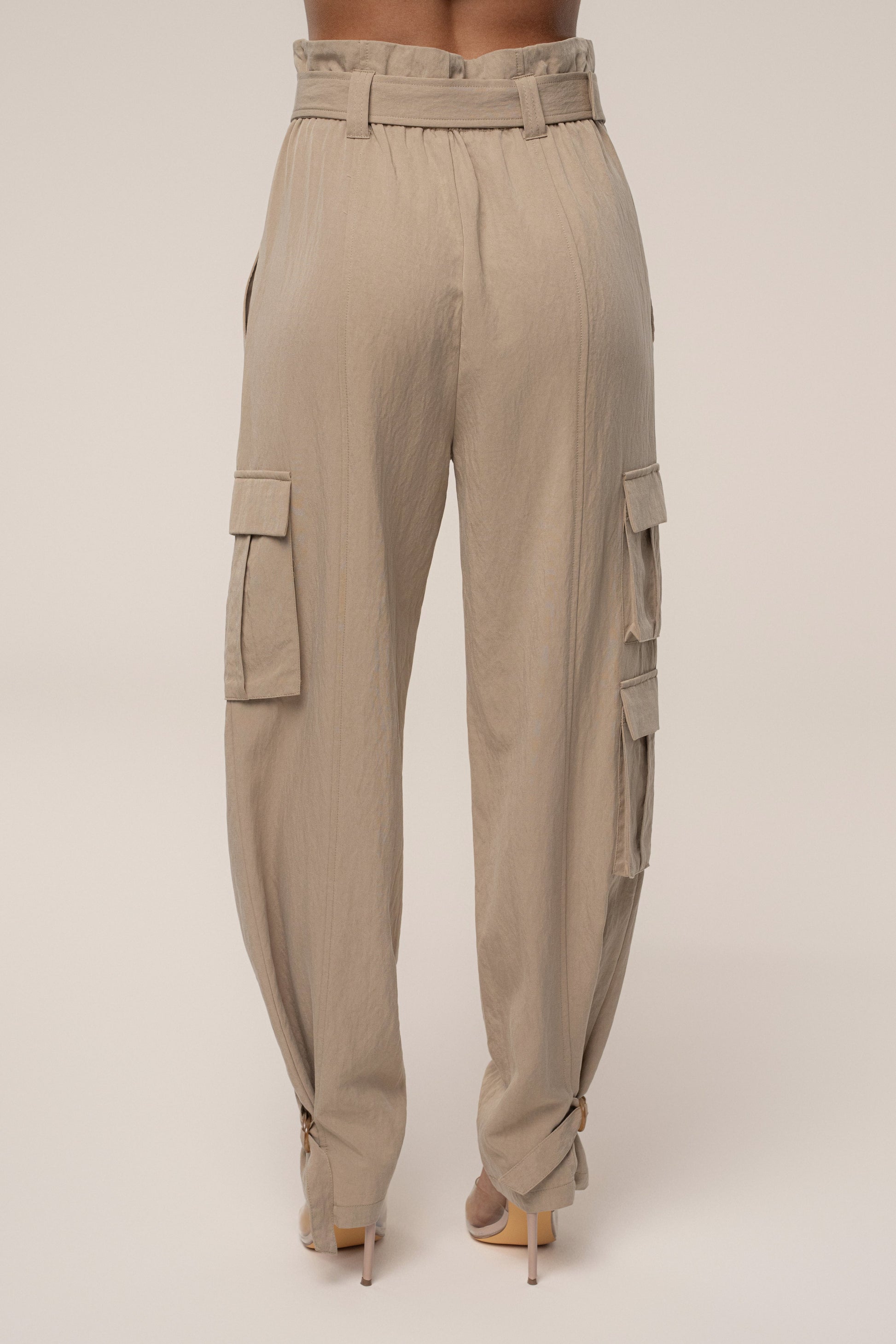 Tan Boundless Belted Cargo Pants JLUXLABEL